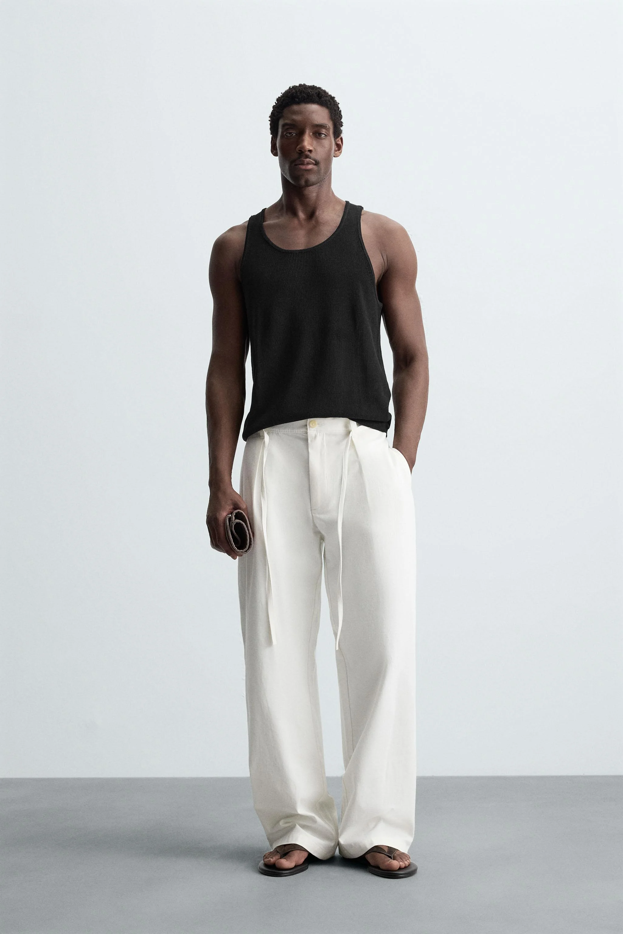 شلوار راسته پلیسه دار