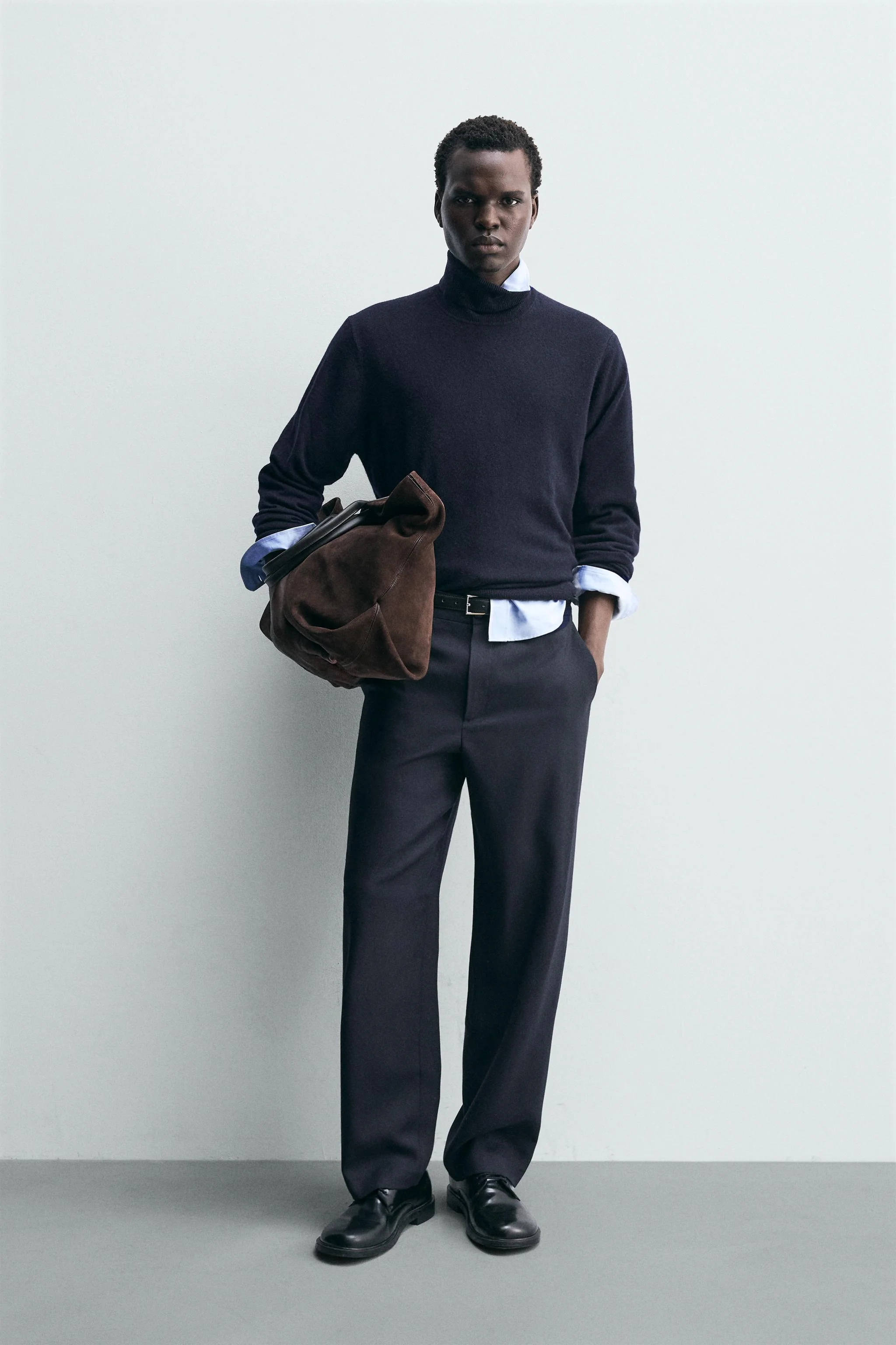 شلوار راسته با پارچه پشمی