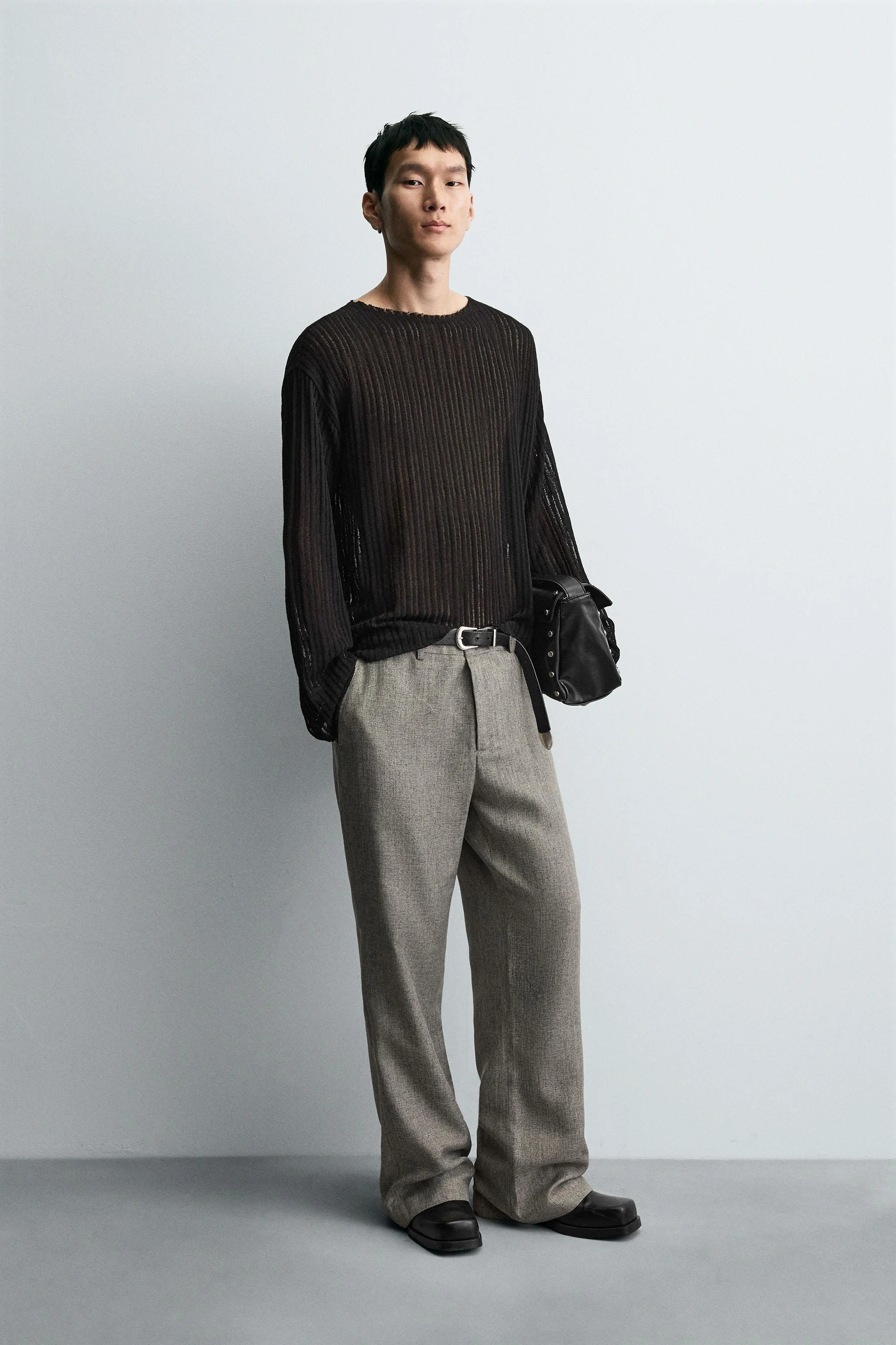 شلوار دمپا گشاد با بافت خاص