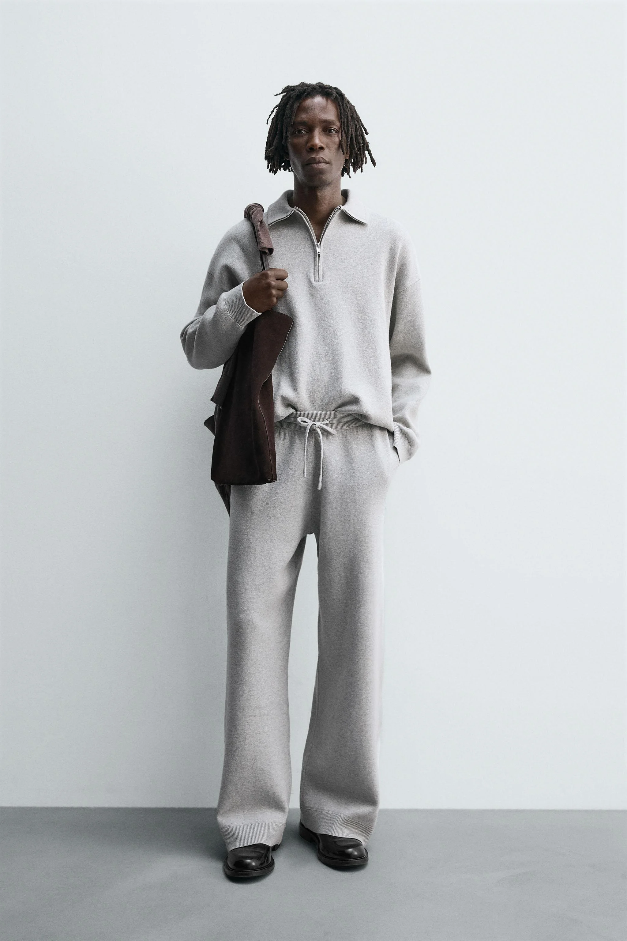 شلوار با پاچه گشاد بافتنی