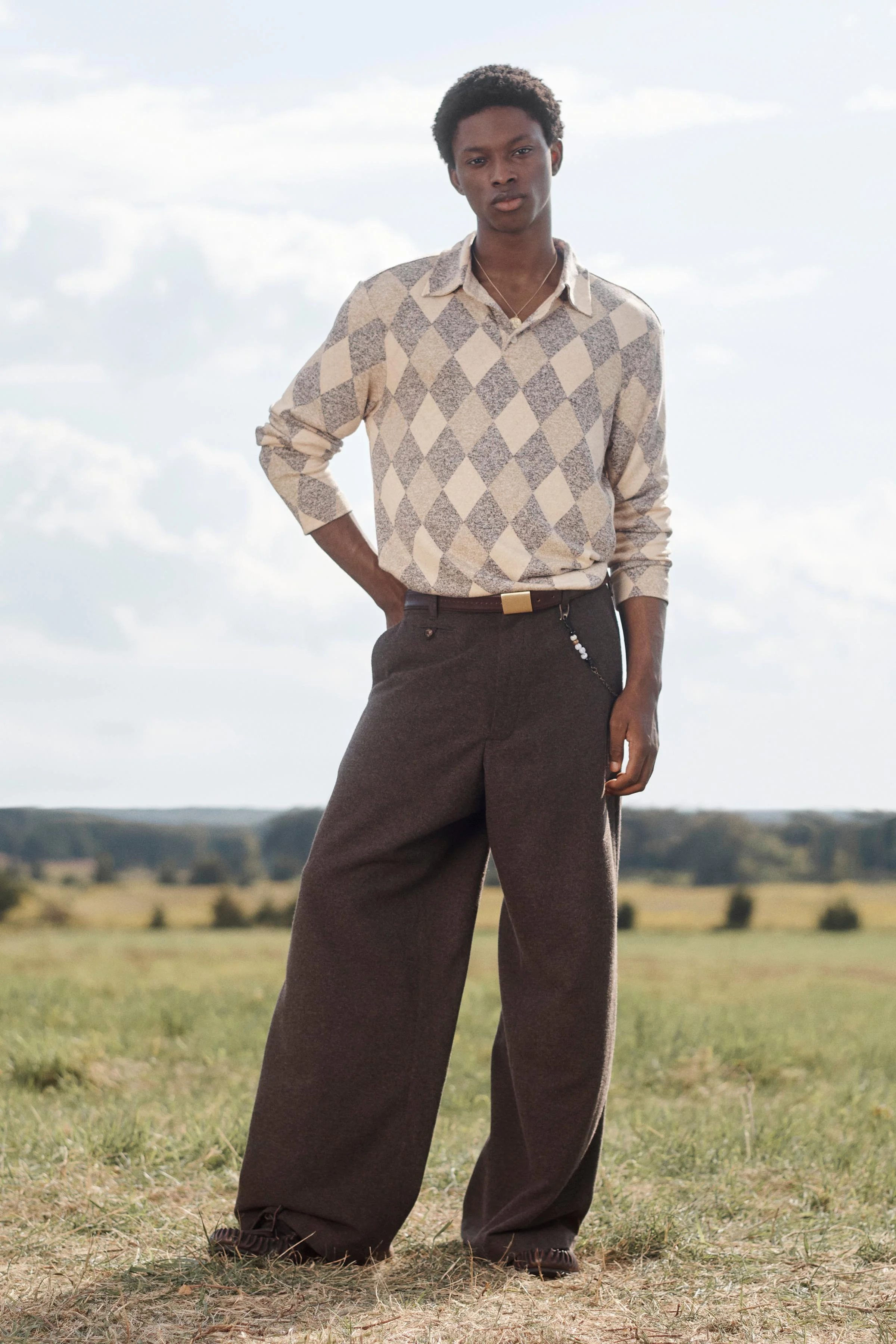 شلوار پشمی پاچه گشاد با زنجیر، نسخه محدود