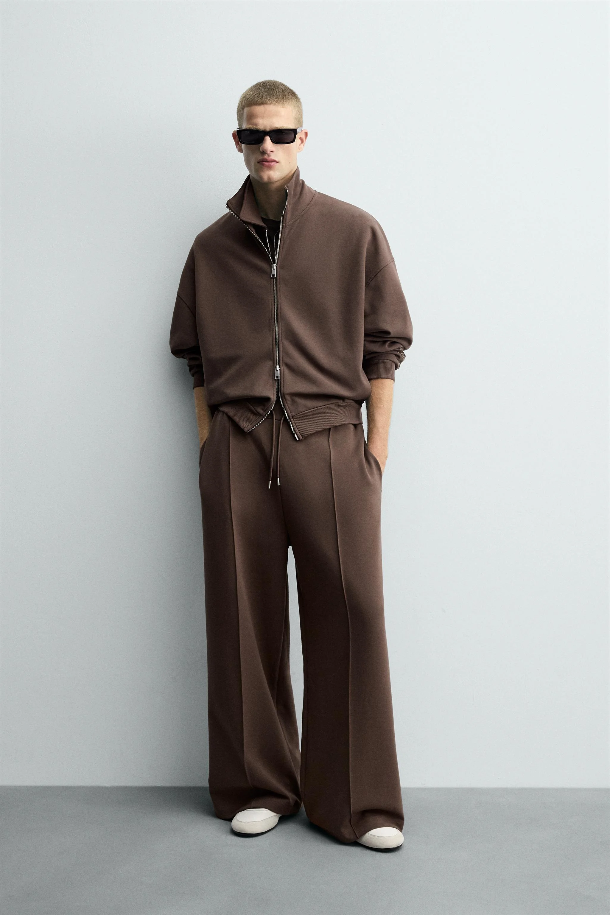 شلوار پاچه گشاد با افکت نئوپرن و لیبل