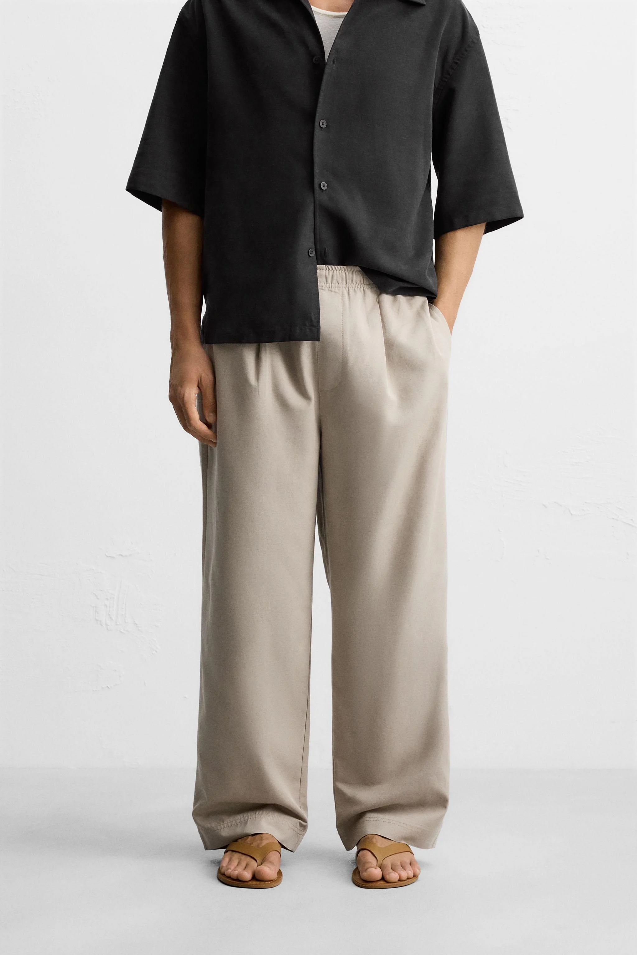 شلوار جاگر با فاق معمولی و کمر کشی