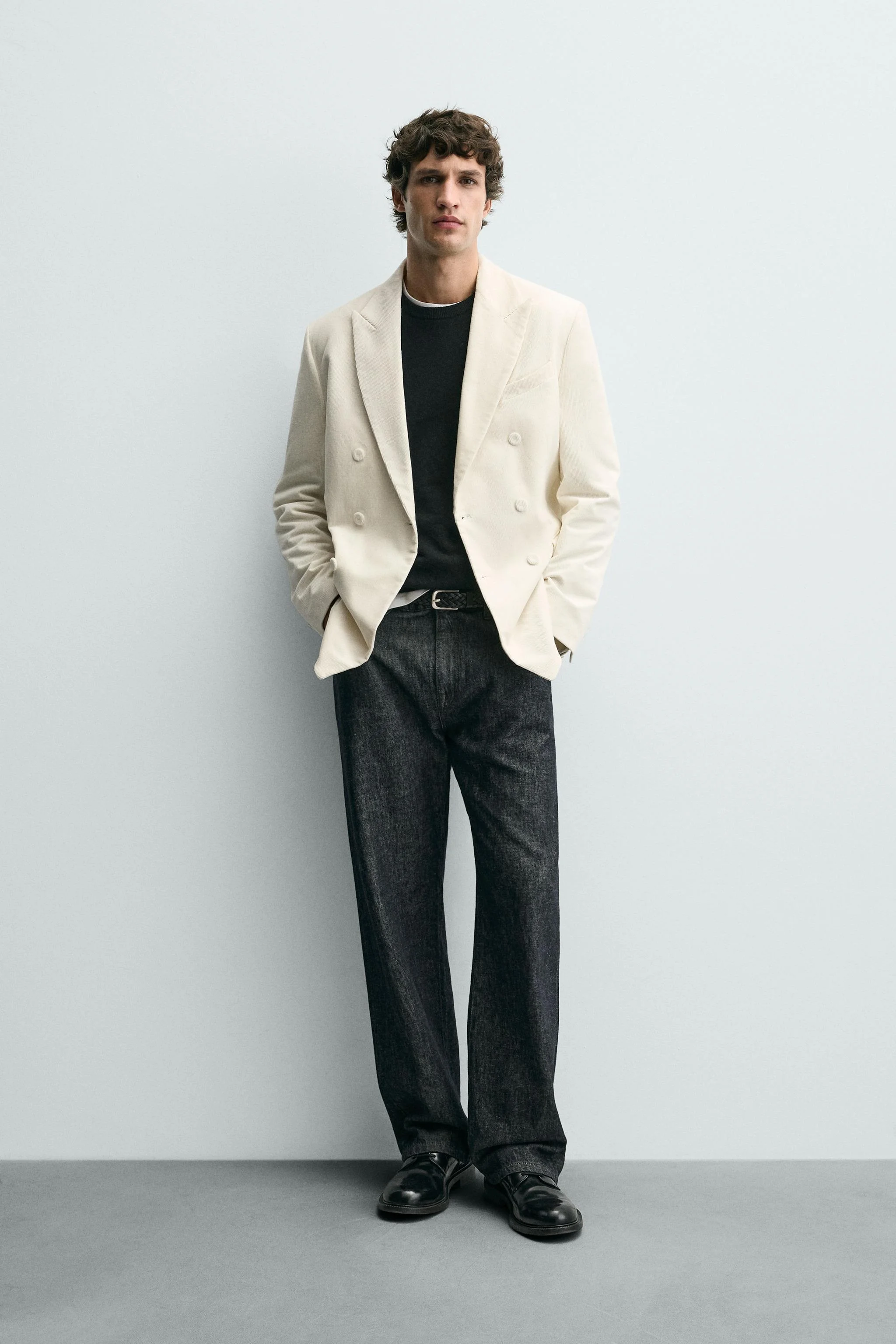 کت تک مخملی کبریتی دکمه دوبل