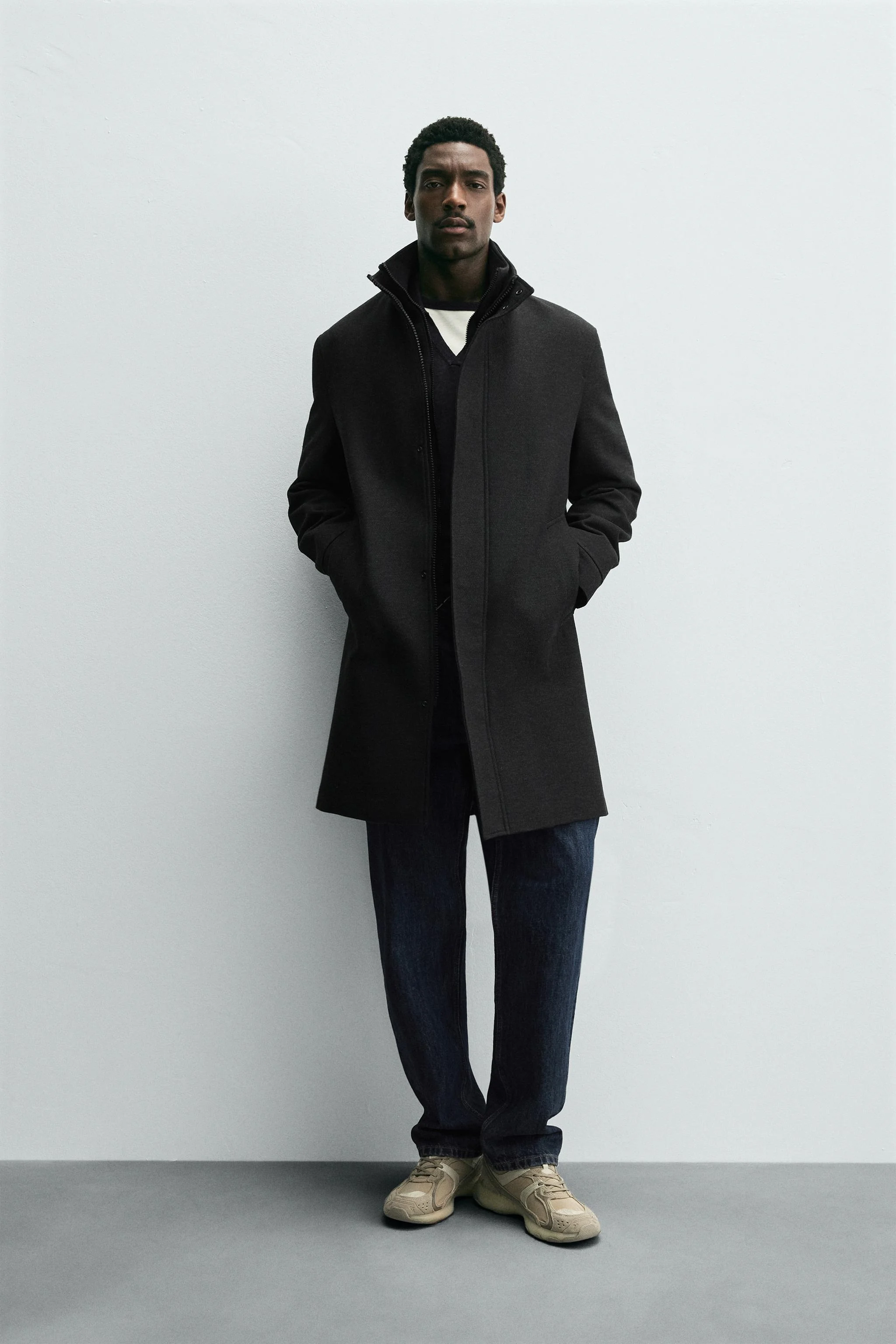 کت با یقه جداشدنی