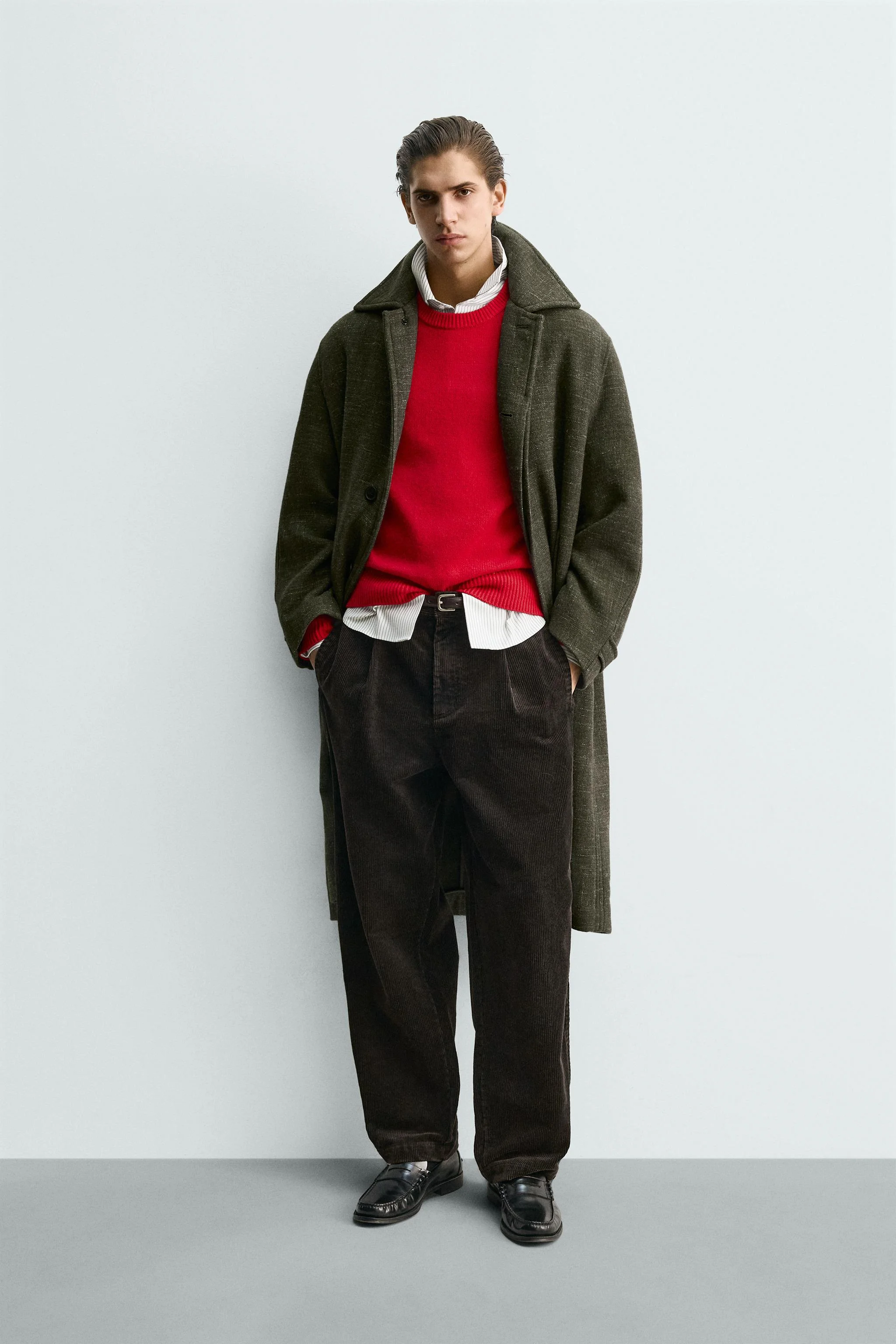 کت بافت دار هدر با برش محدود