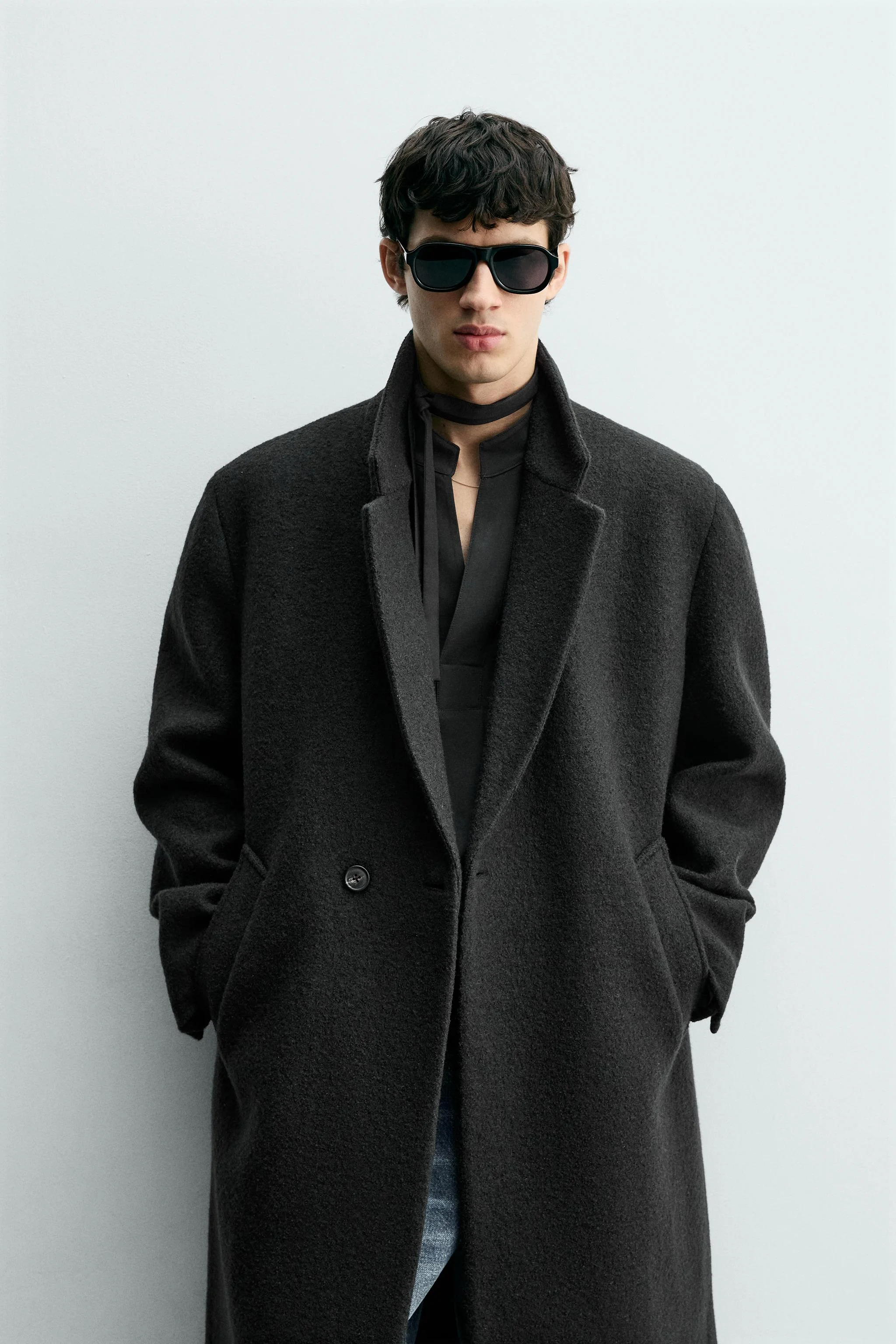 کت پشمی با بافت بوکله کت پشمی با بافت بوکله