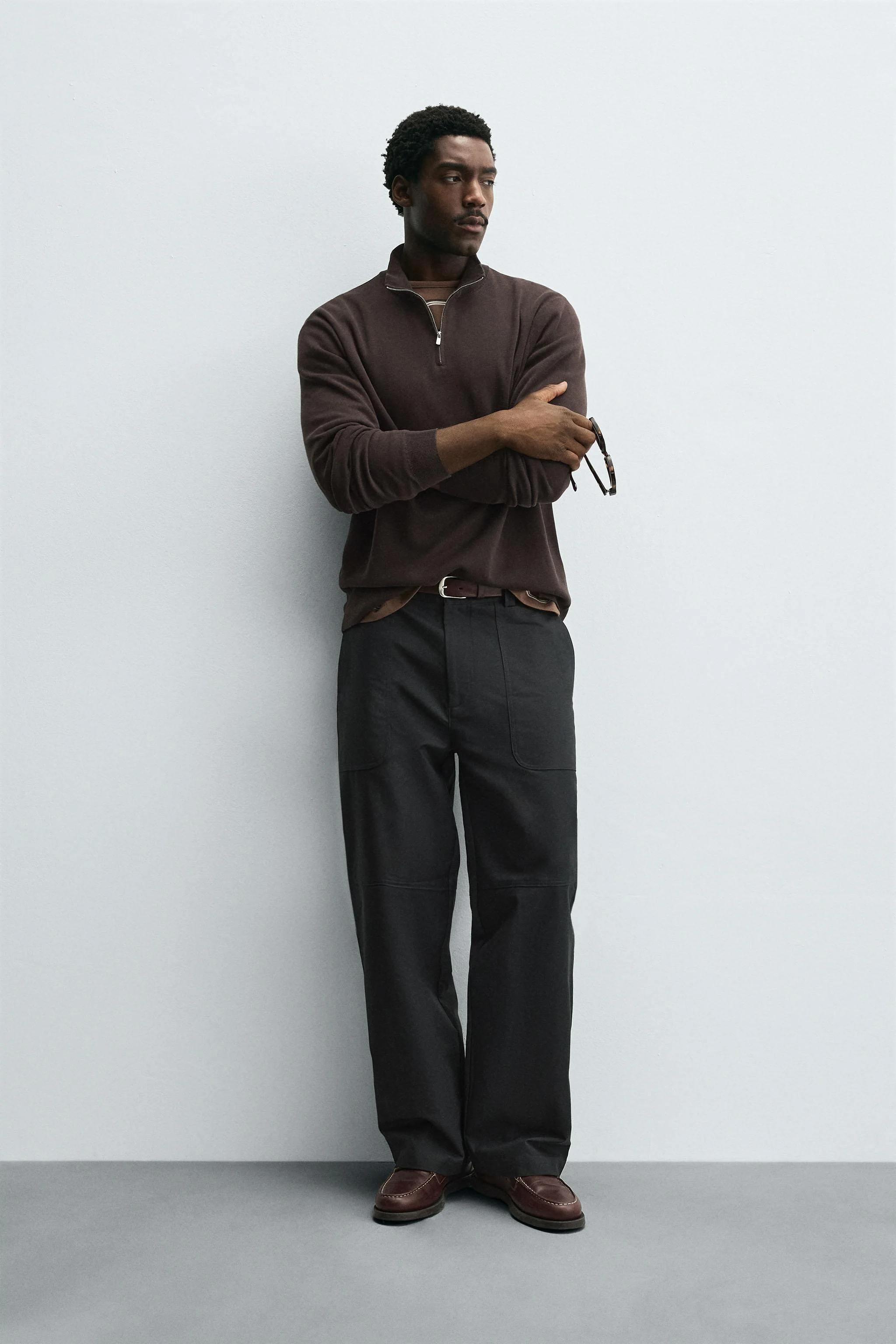 ژاکت بافتنی زیپ‌دار