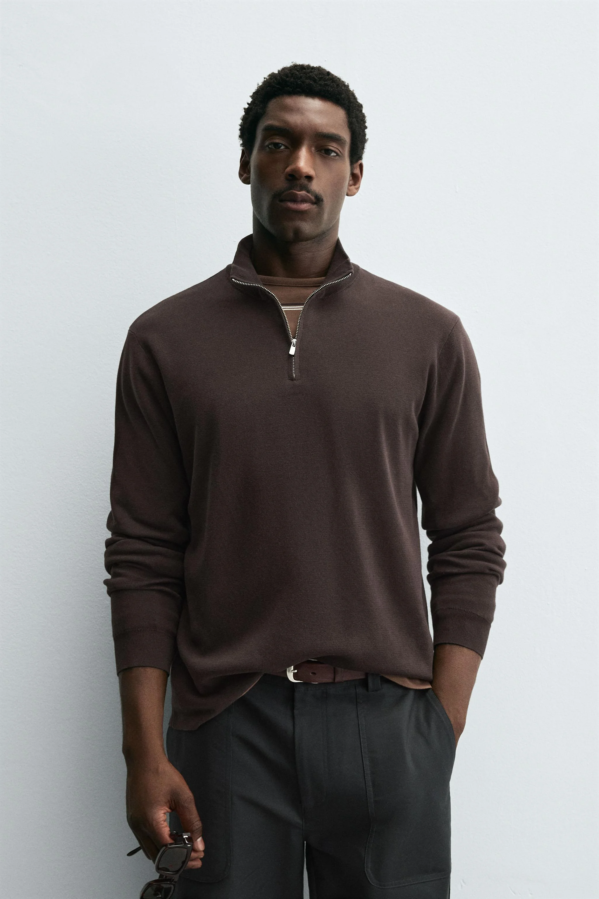 ژاکت بافتنی زیپ‌دار