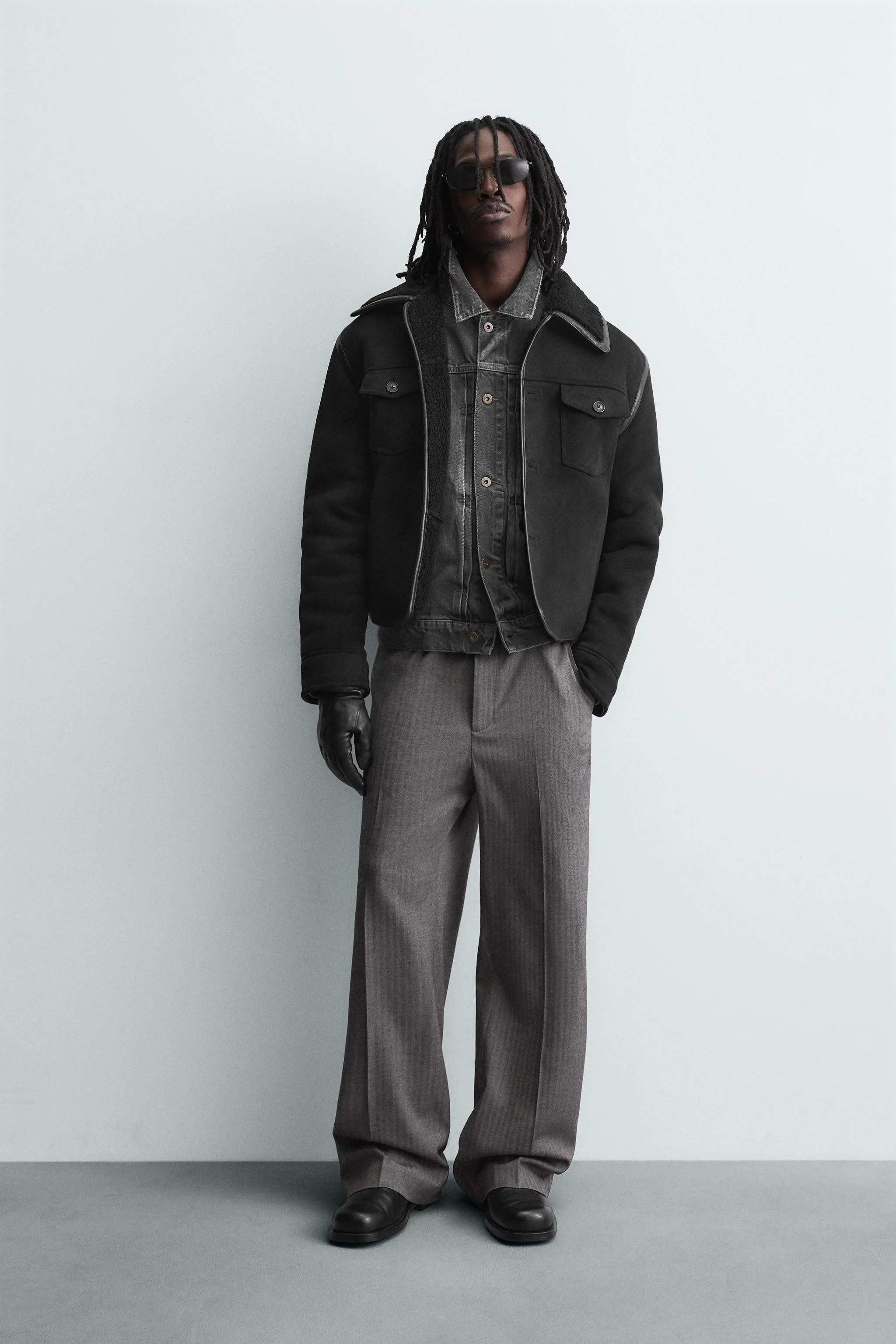 ژاکت جیر مصنوعی دو رو