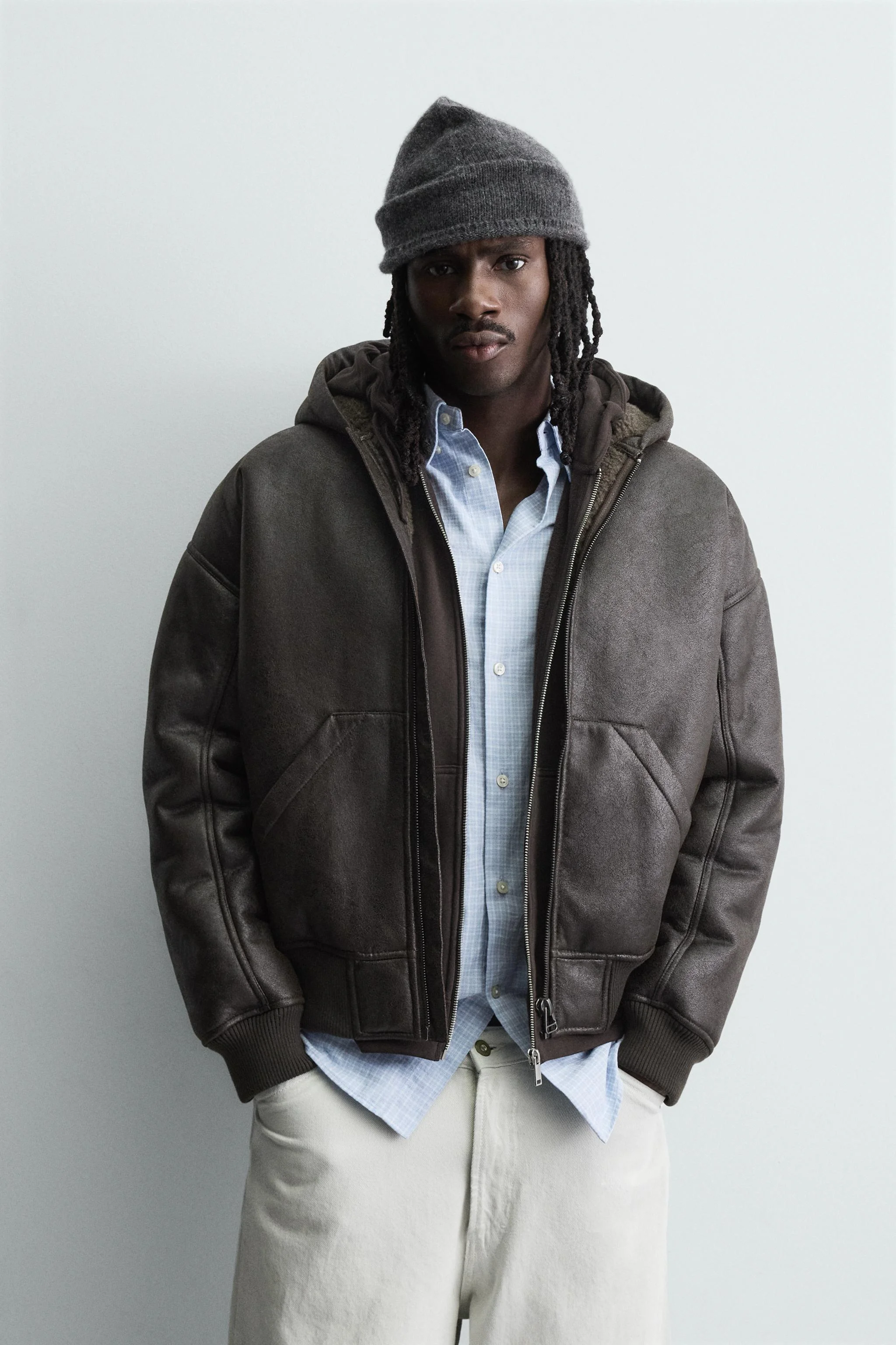 ژاکت با ظاهر چرمی دو رو