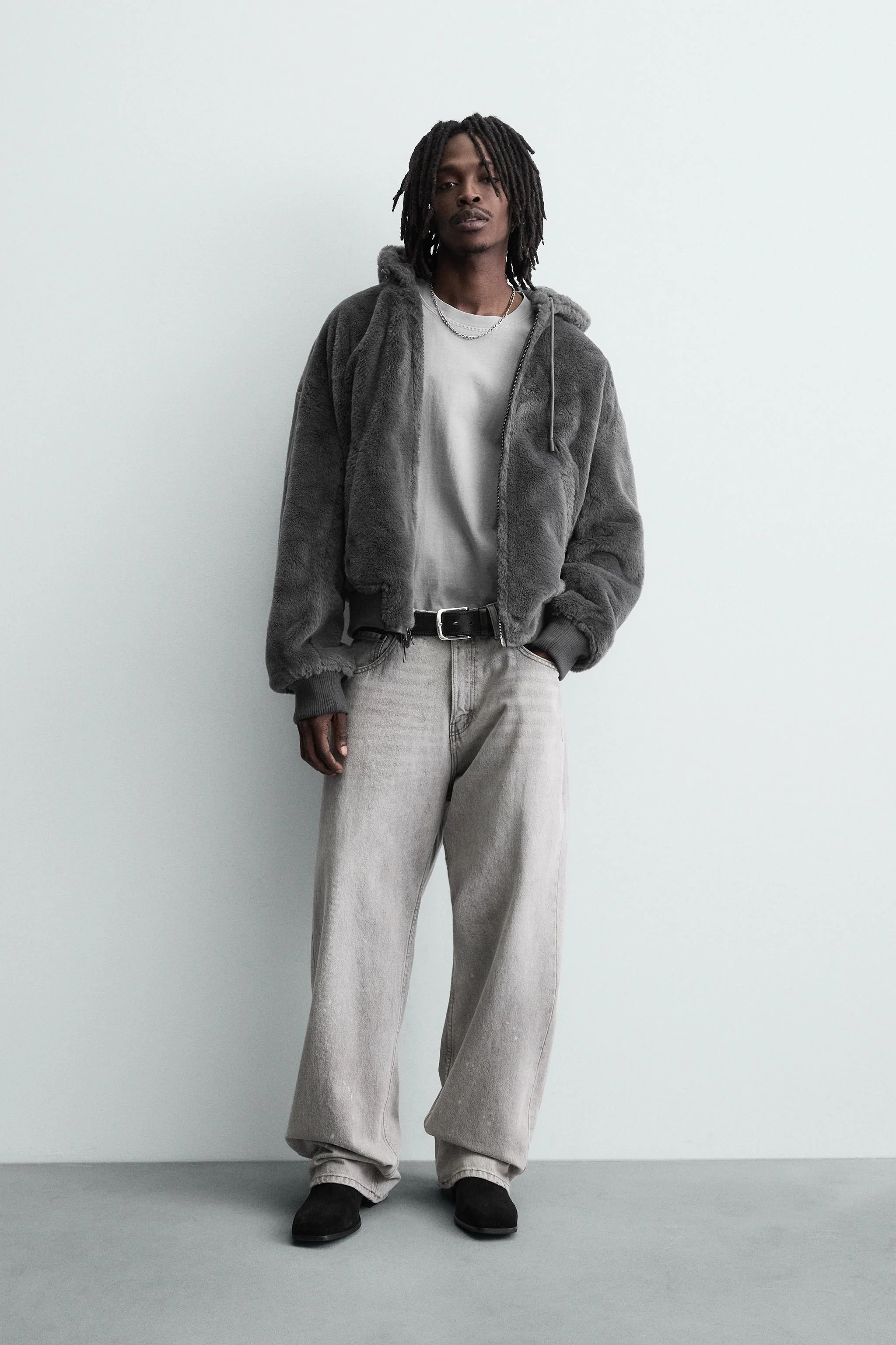 کاپشن خلبانی چرمی مصنوعی دو رو