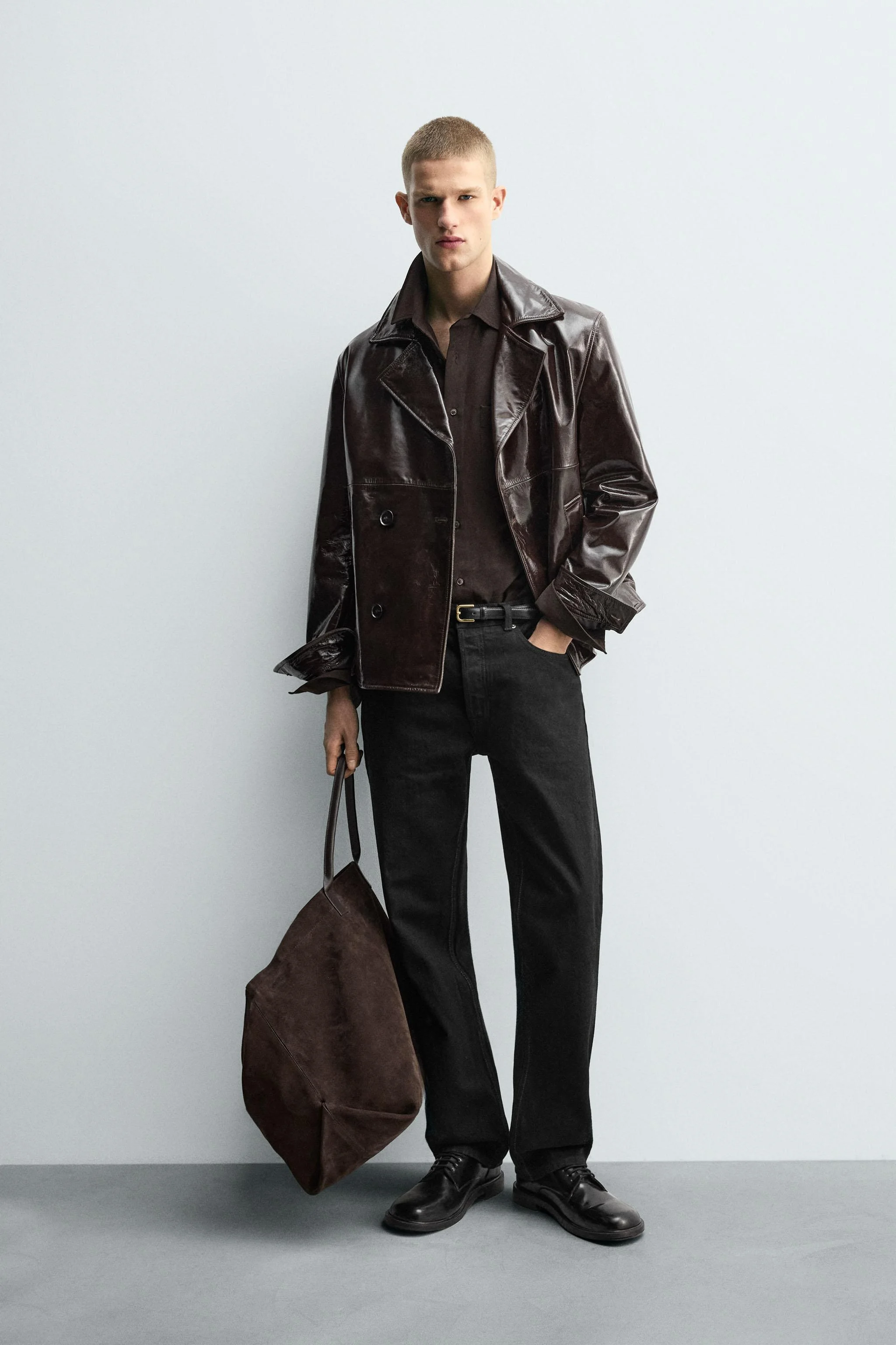 کت چرمی براق