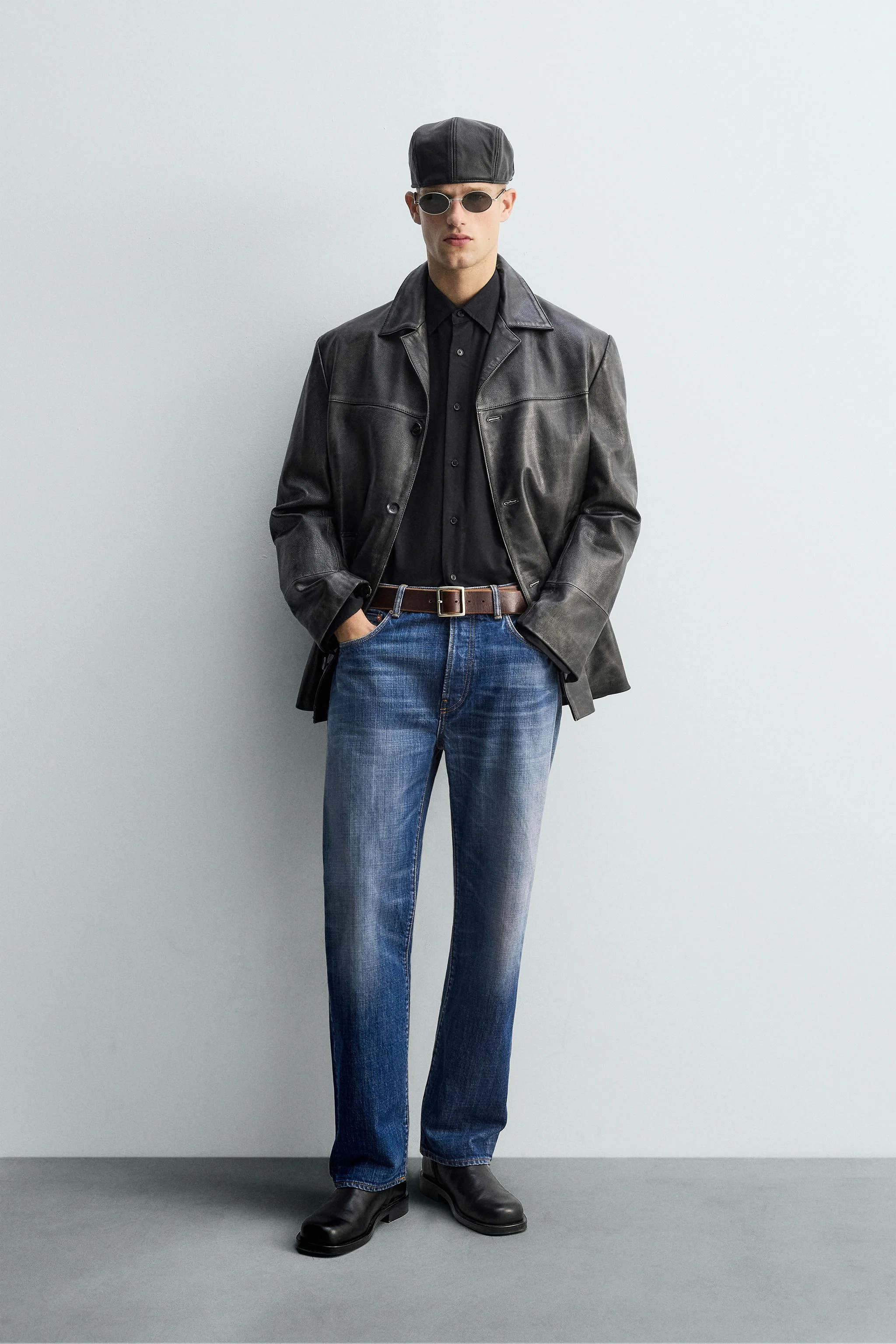 کت چرمی با افکت وینتیج نسخه محدود