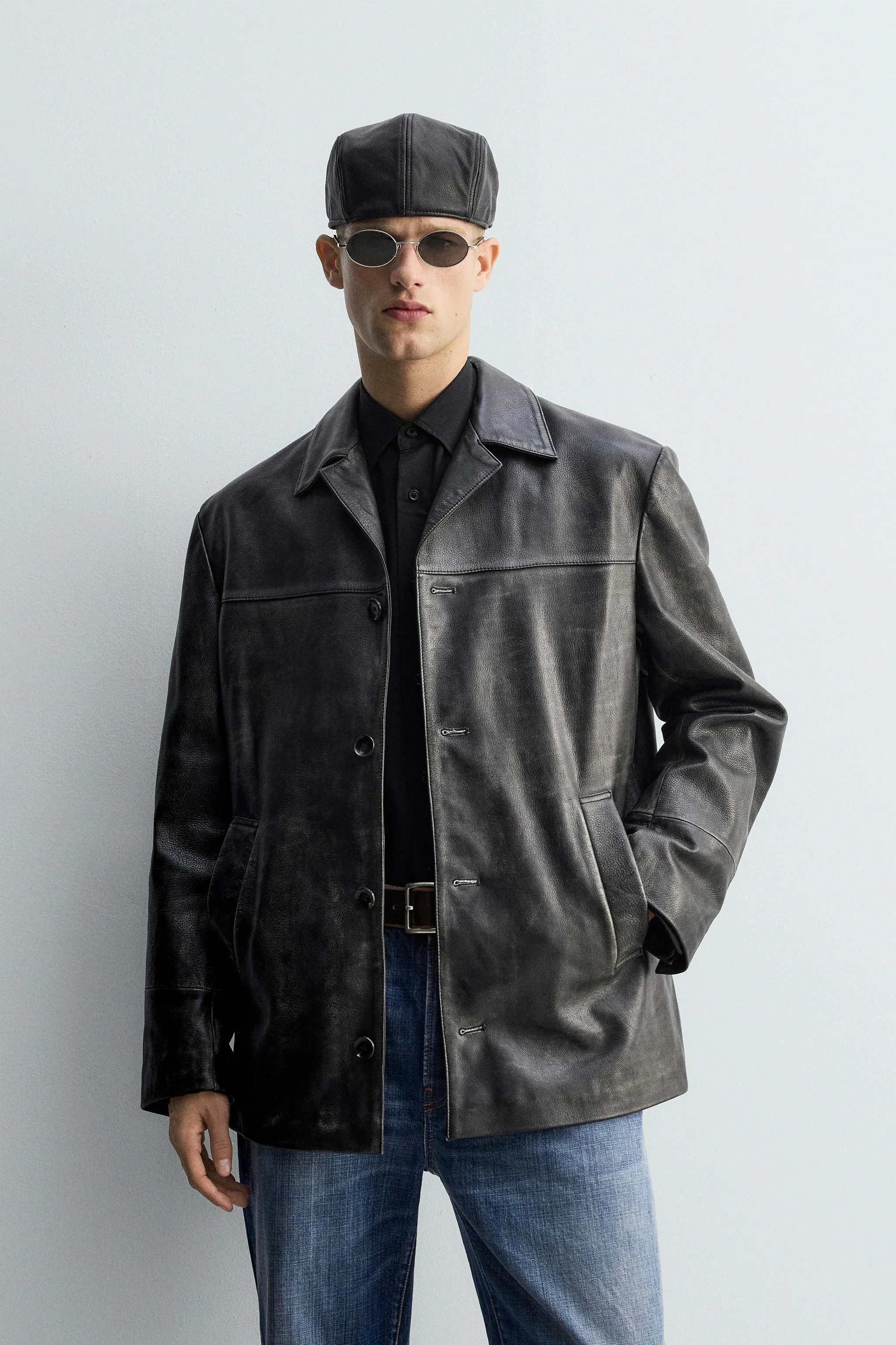 کت چرمی با افکت وینتیج نسخه محدود