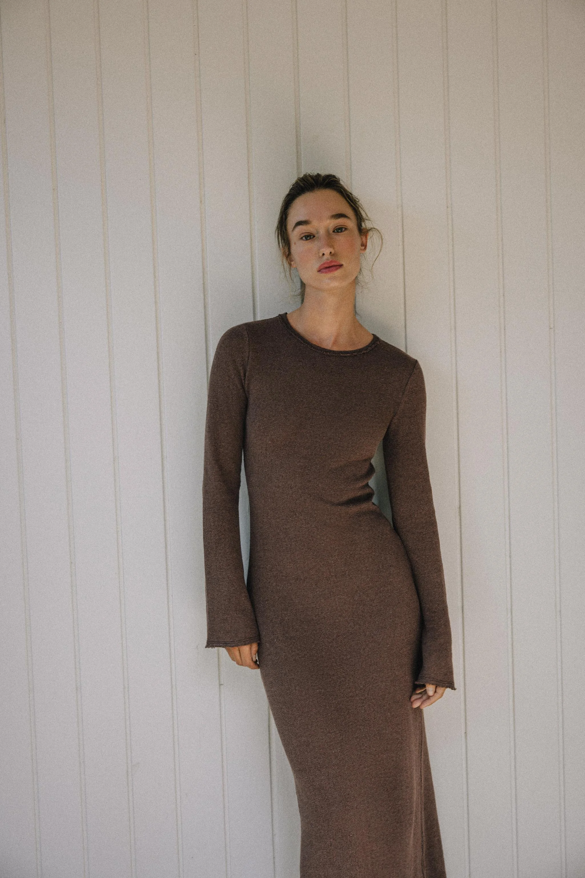 پیراهن بلند با بافت خاص