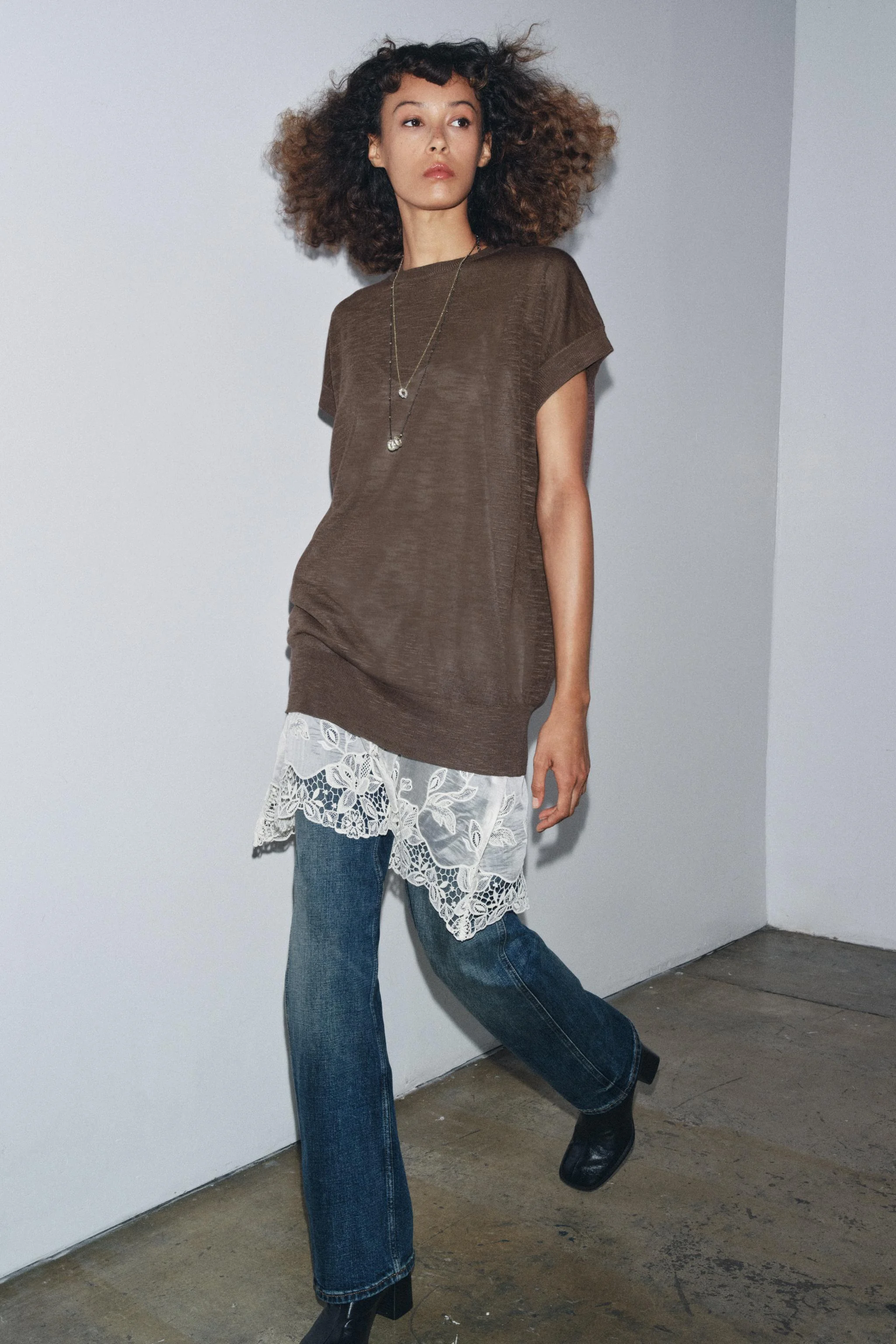 پیراهن بافت ترکیبی