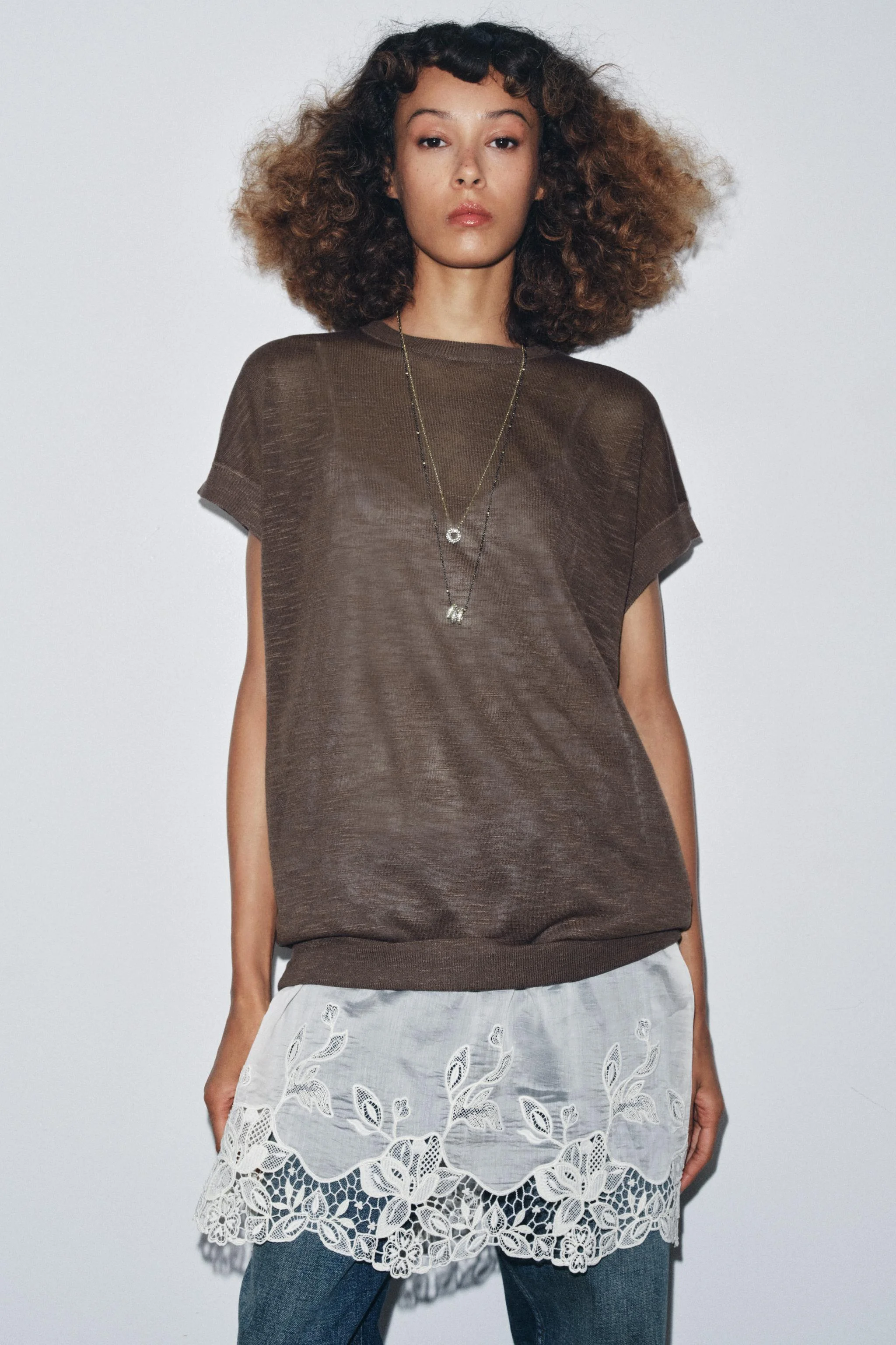 پیراهن بافت ترکیبی