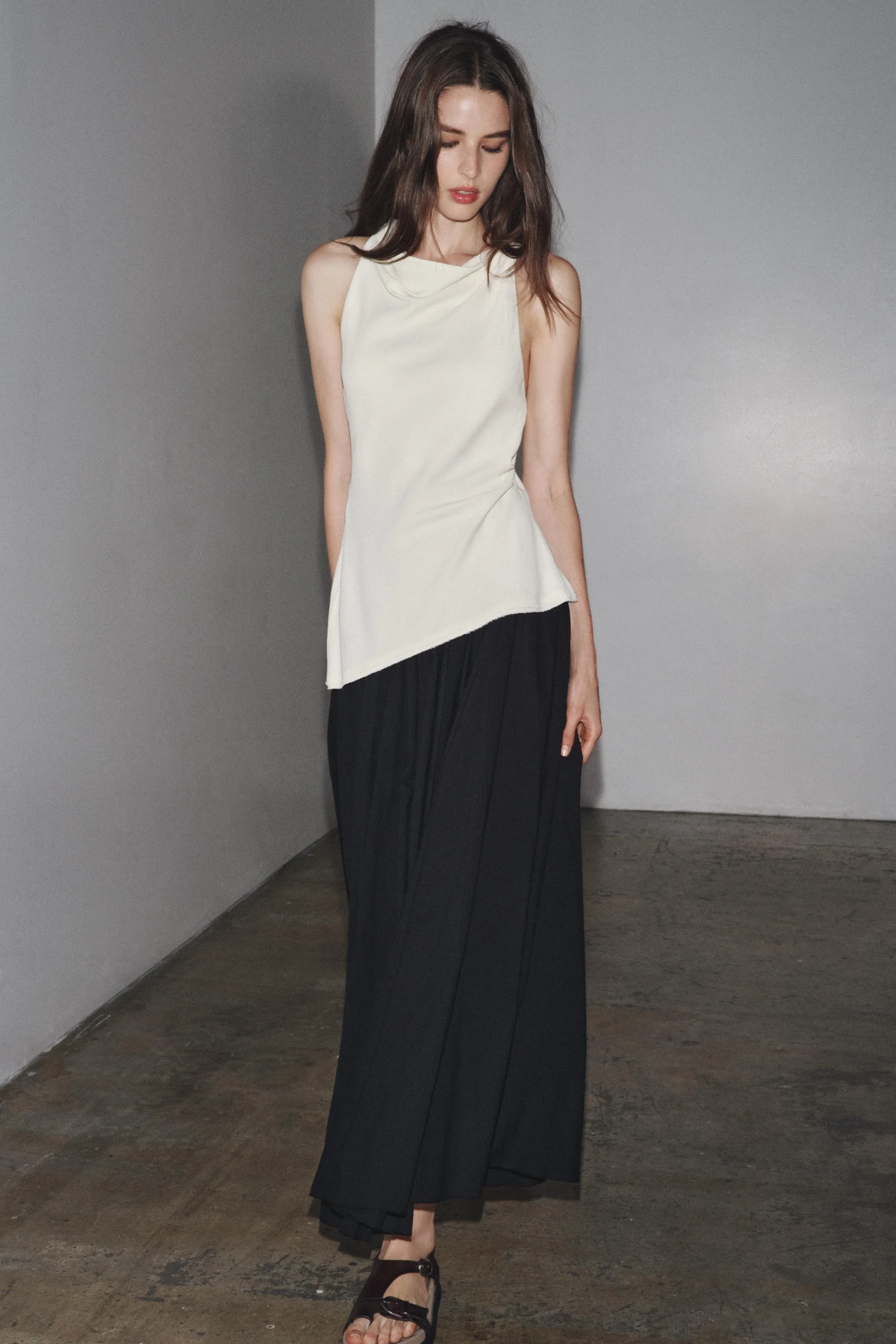 پیراهن یقه هالتر ترکیبی ZW COLLECTION