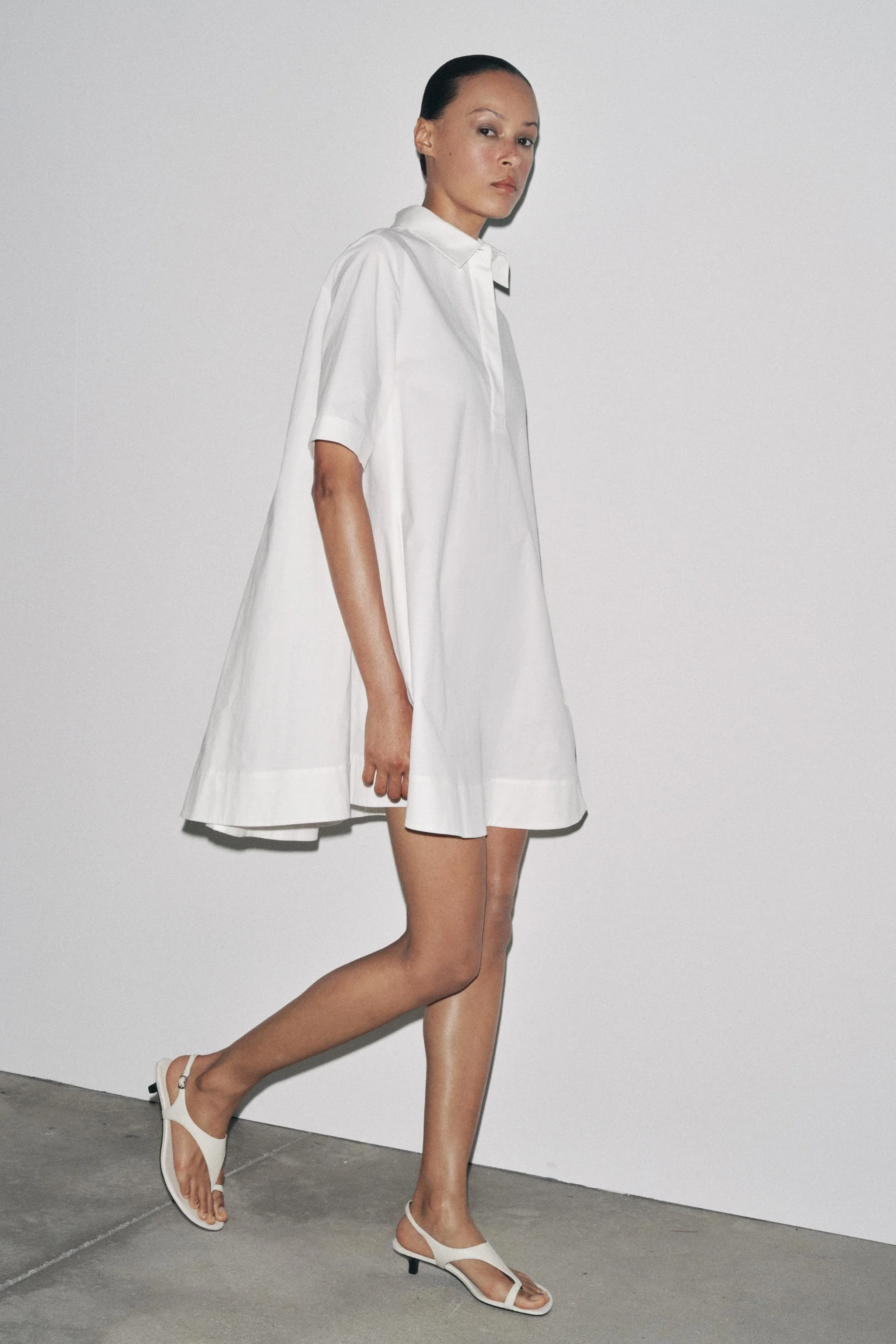 پیراهن کوتاه پاپلین ZW COLLECTION پیراهن کوتاه پاپلین ZW COLLECTION