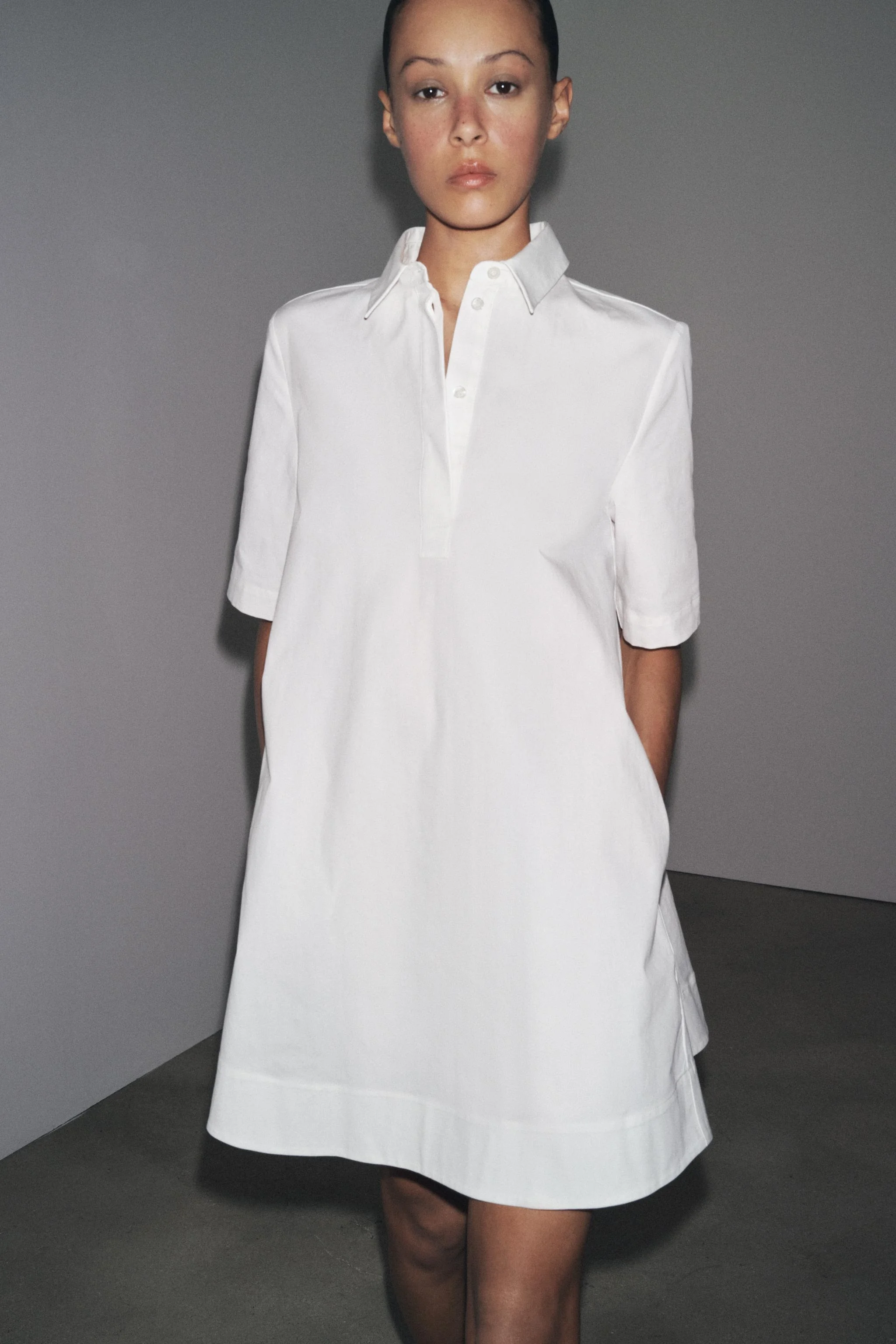 پیراهن کوتاه پاپلین ZW COLLECTION پیراهن کوتاه پاپلین ZW COLLECTION