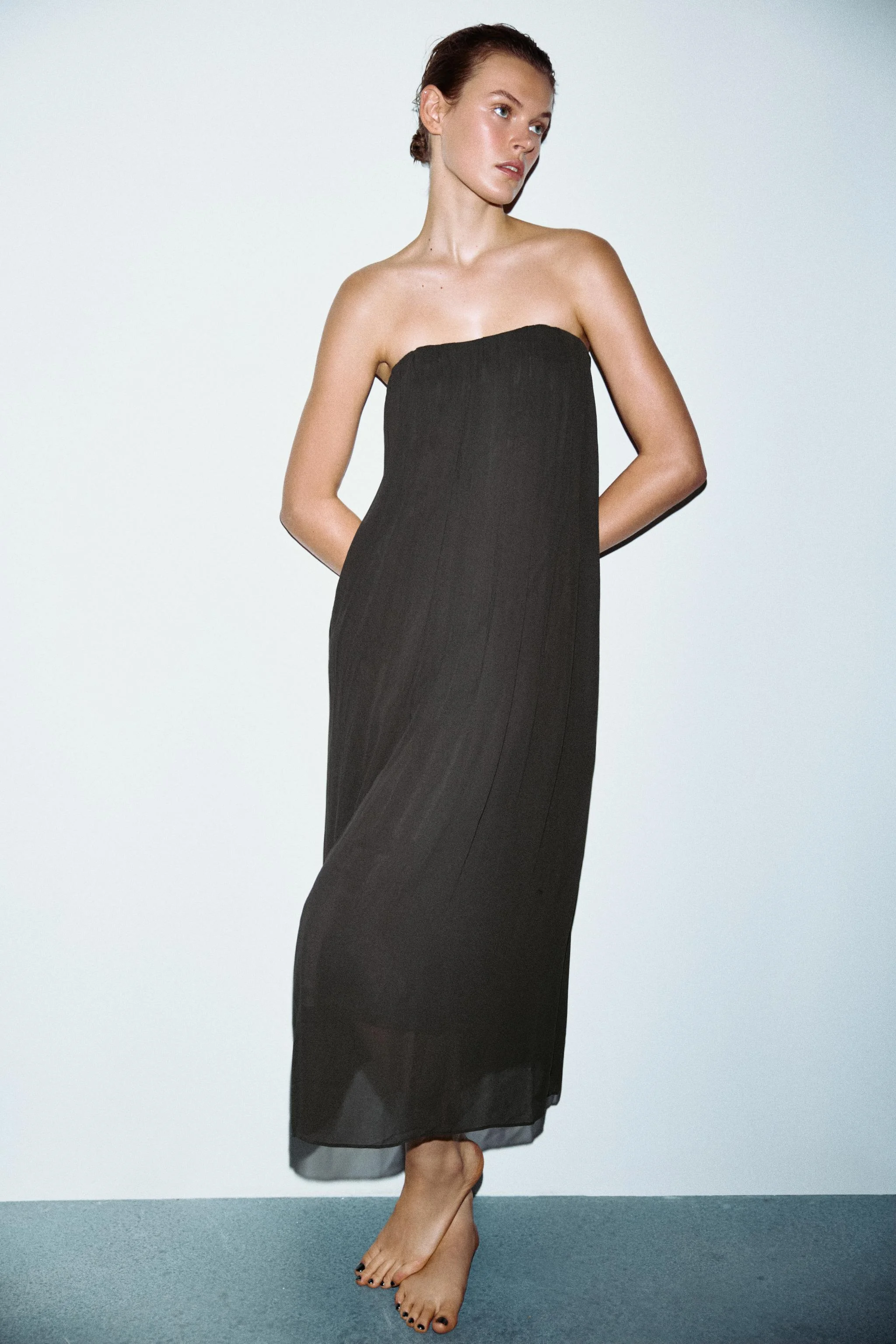 پیراهن میدی بدون بند پیراهن میدی بدون بند