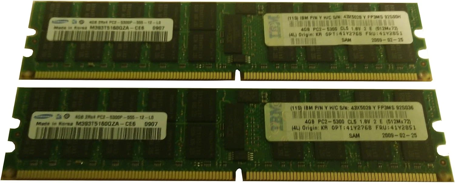 رم سرور سامسونگ 4 گیگابایت DDR2 667MHz PC2-5300 SDRAM 2RX4 M393T5160QZA-CE6