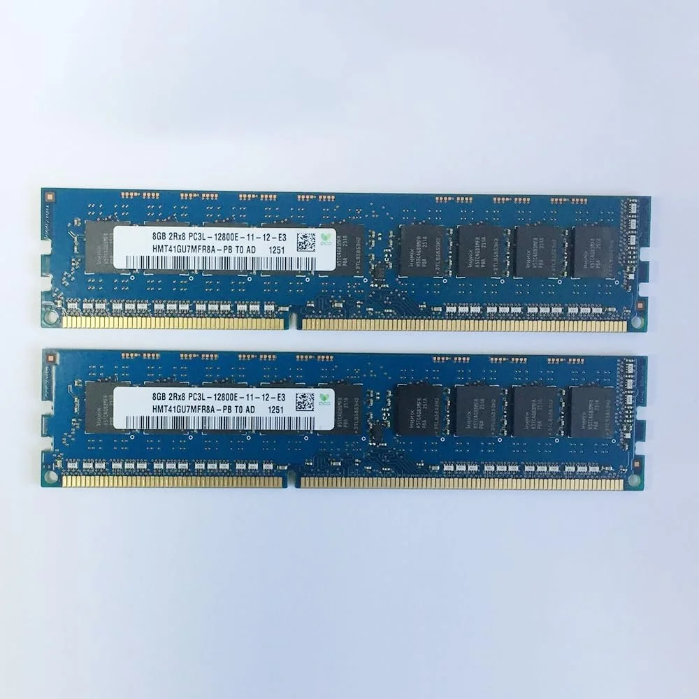 یک عدد رم ۸ گیگابایتی DDR3L 1600 ECC با مشخصه 2RX8 PCL-12800E مناسب سرورهای DELL مدل T110 T110II T20