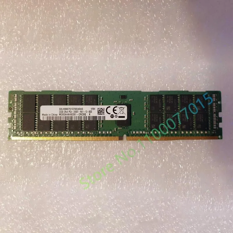 یک عدد رم ۳۲ گیگابایتی 2RX4 PC4-2400T ECC مخصوص سرور، تست شده و سالم قبل از ارسال