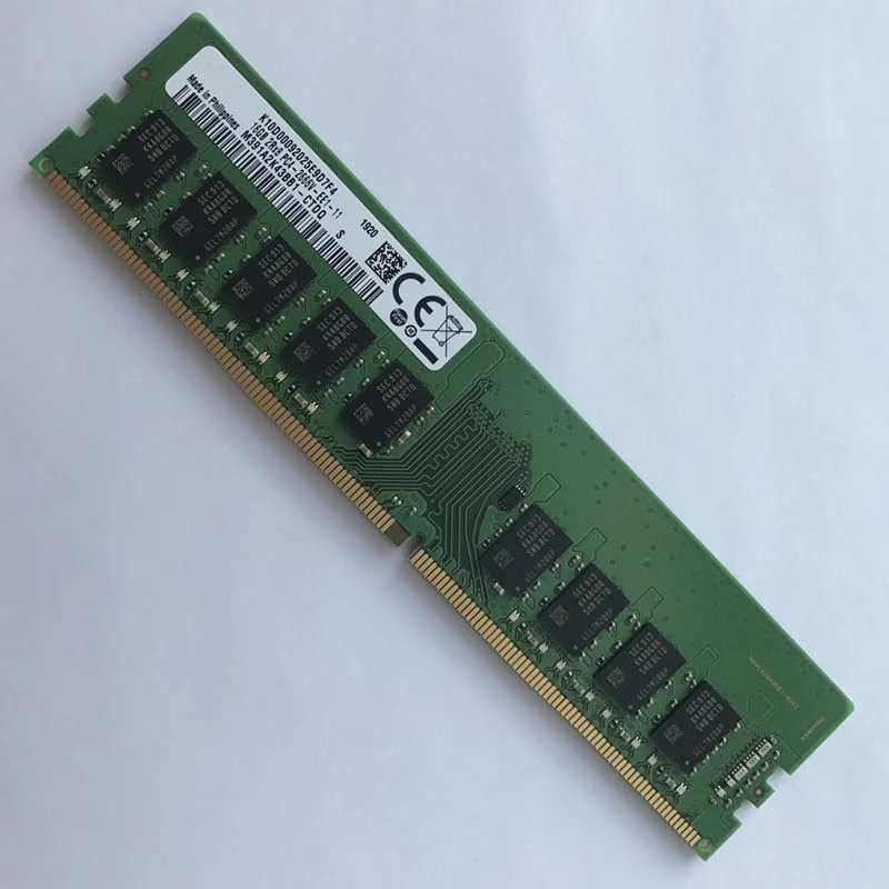 یک عدد رم ۱۶ گیگابایتی DDR4 2RX8 PC4-2666V ECC UDIMM برای سرورهای سامسونگ، کاملا تست شده