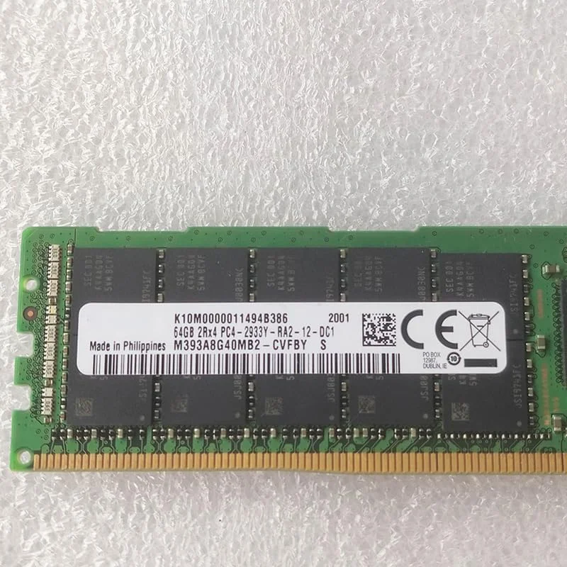 یک عدد رم سرور 64 گیگابایتی DDR4 2RX4 PC4-2933Y REG برای سرورهای سامسونگ، تست شده قبل از ارسال