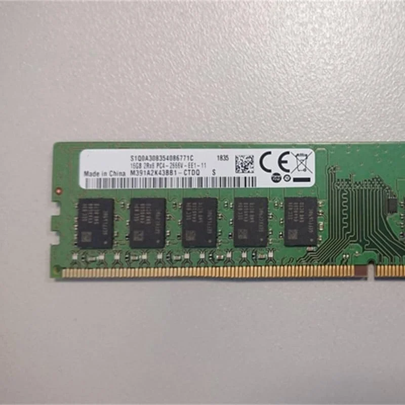 یک عدد رم ۱۶ گیگابایتی DDR4 2RX8 PC4-2666V ECC UDIMM برای سرورهای سامسونگ، کاملا تست شده