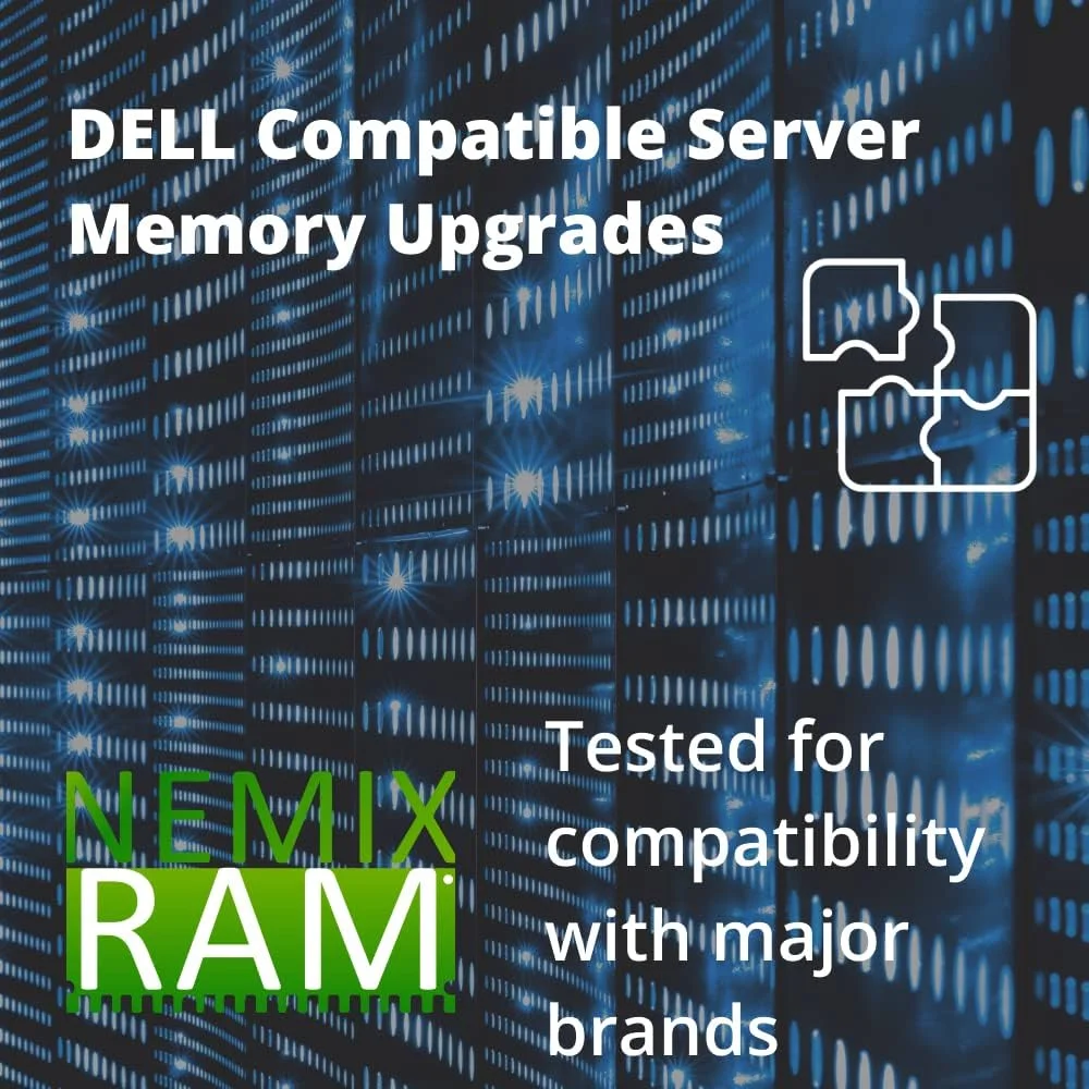 رم ۳۲ گیگابایتی NEMIX RAM (یک عدد ۳۲ گیگابایتی) DDR4 3200MHZ PC4-25600 2Rx4 1.2V CL22 288-PIN ECC RDIMM سازگار با سرور Dell PowerEdge R7515 SNP75X1VC/32G AA783422