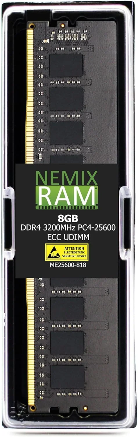 ارتقاء حافظه سرور NEMIX RAM 8GB DDR4-3200 PC4-25600 ECC UDIMM سازگار با سرور رک Dell PowerEdge R350