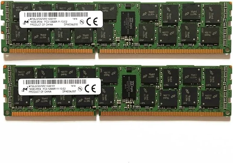 رم سرور 16 گیگابایتی Micron DDR3 REG ECC با فرکانس 1600 مگاهرتز، 2Rx4 PC3L-12800R-11