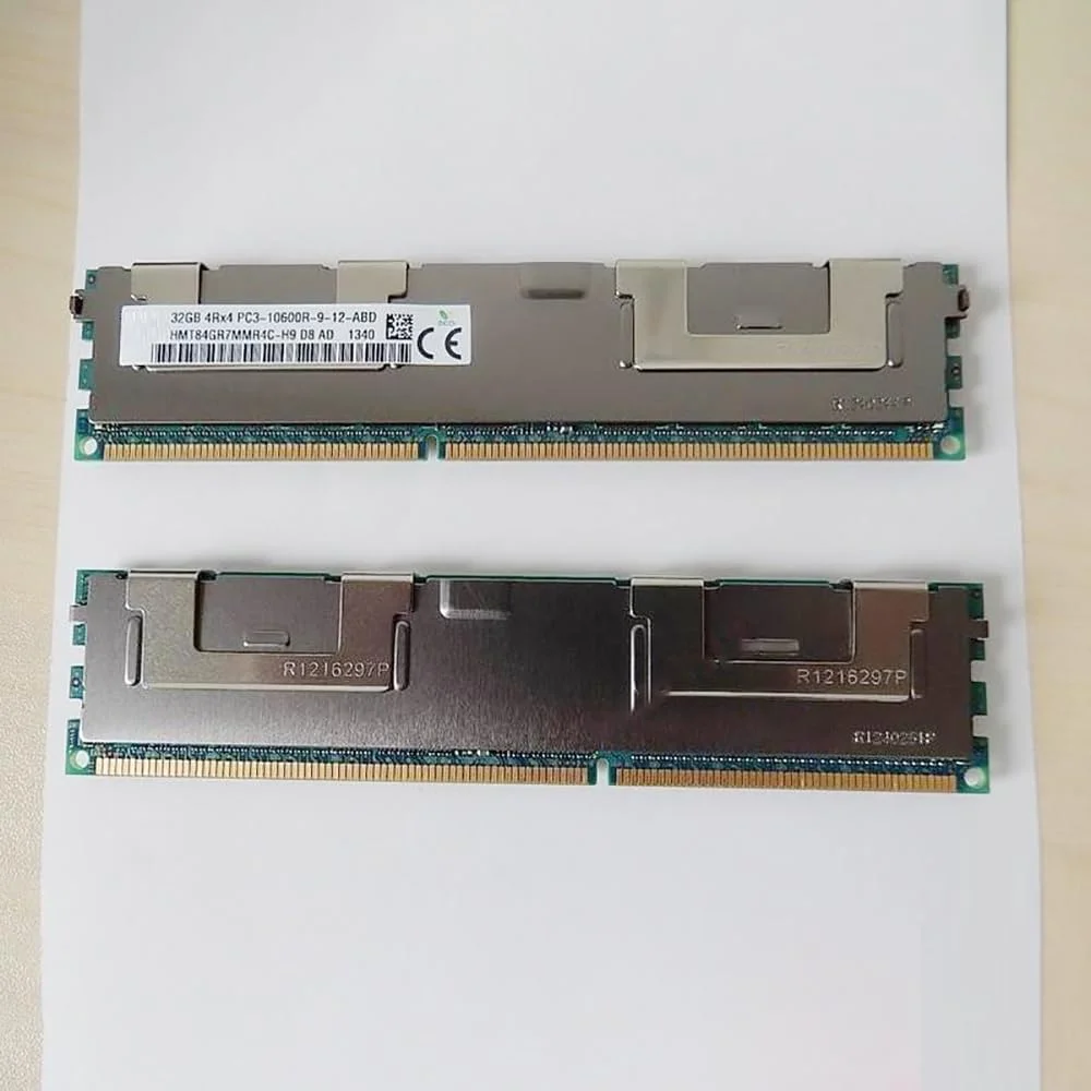 یک عدد رم سرور SKhynix مدل HMT84GR7MMR4C-H9 32G 4RX4 PC3L-10600RECC1333Mһz REG