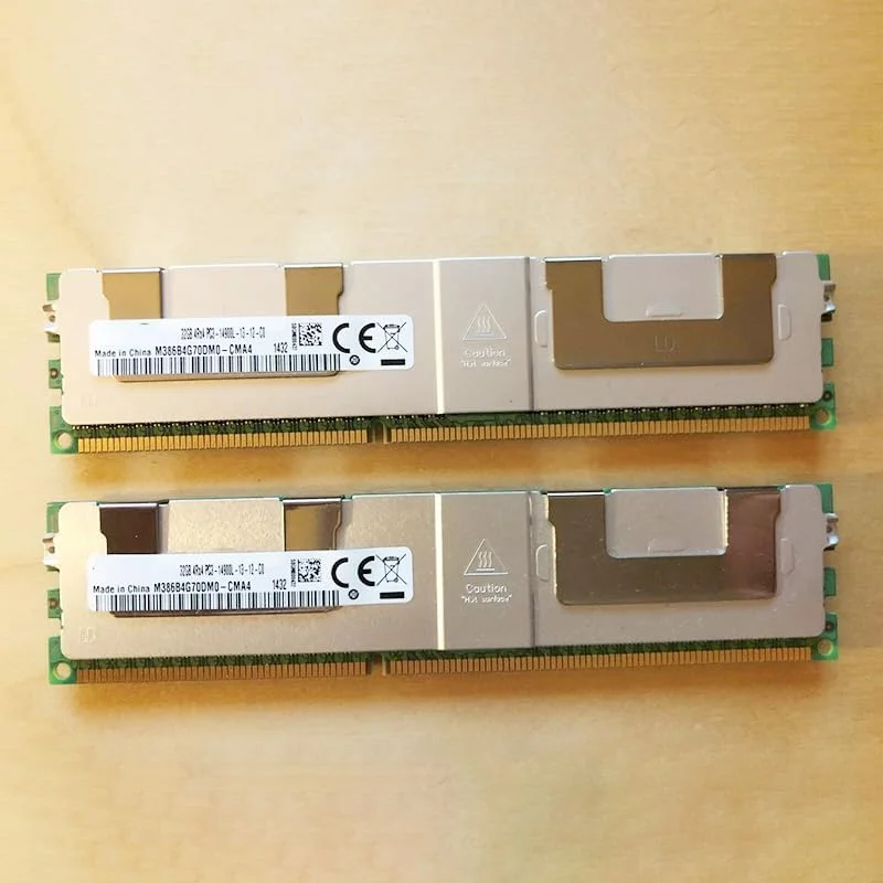 یک عدد رم سرور 32 گیگابایتی DDR3 1866 4RX4 PC3-14900L DDR3 مدل M386B4G70DM0-CMA4 برای سرورهای سامسونگ