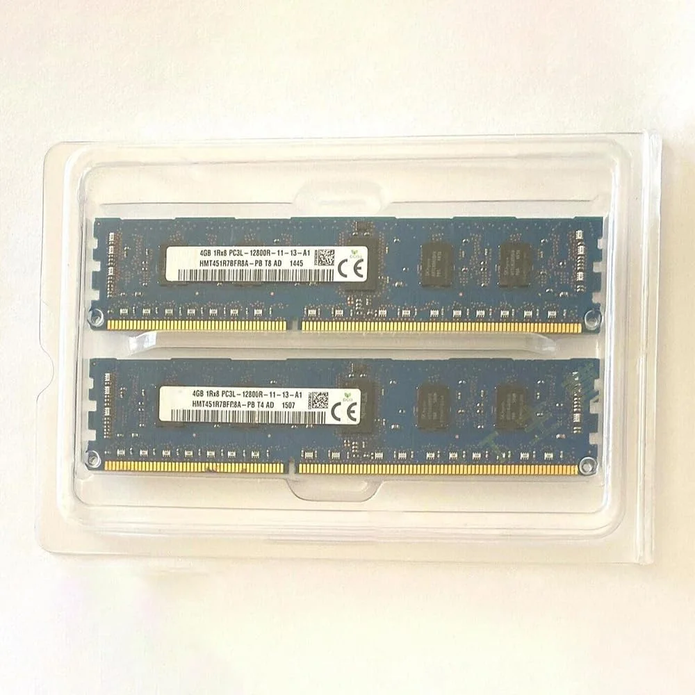 یک عدد رم سرور SKhynix مدل HMT451R7BFR8A-PB با ظرفیت 4 گیگابایت PC3L 12800R 1Rx8 ECC