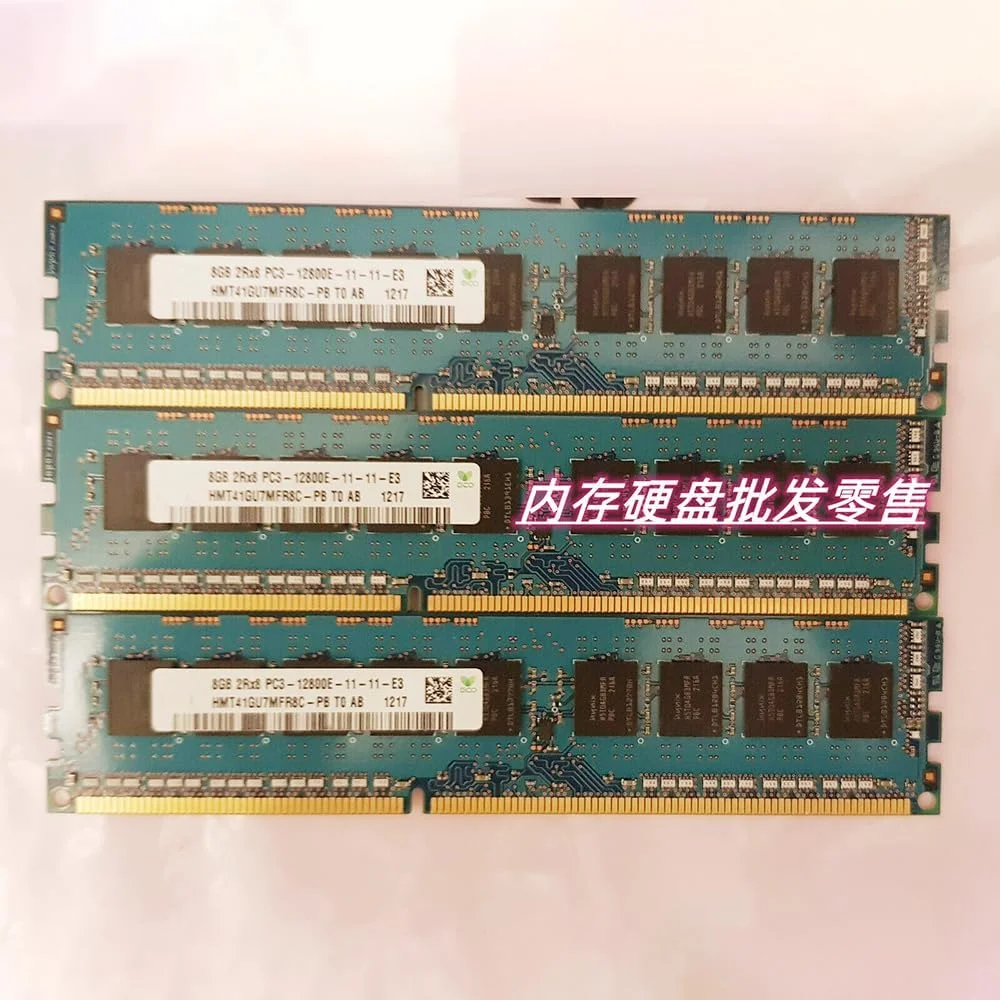۱ عدد HMT41GU7MFR8C-PB 8G 2RX8 PC3-12800E 1600 ECC برای رم سرور SKhynix