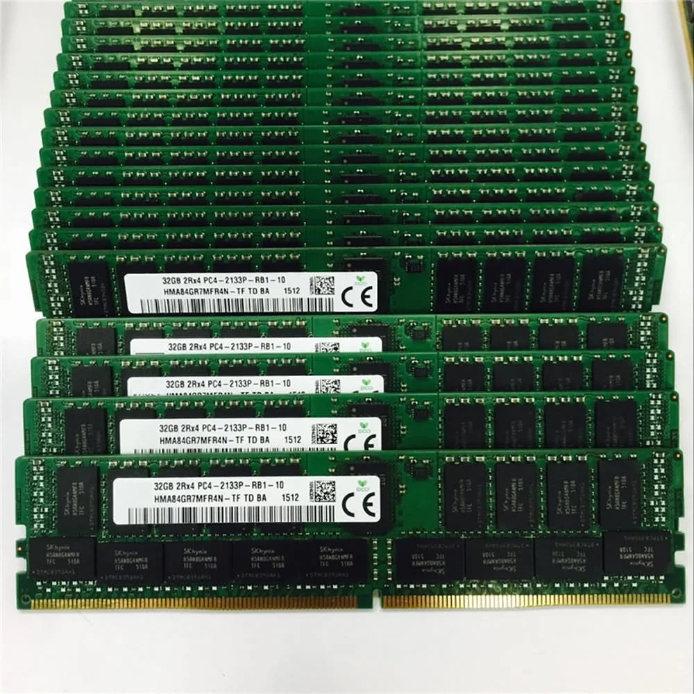 یک عدد رم سرور SKhynix مدل HMA84GR7MFR4N-TF 32G 2RX4 PC4-2133P REG (ظرفیت 32 گیگابایت)
