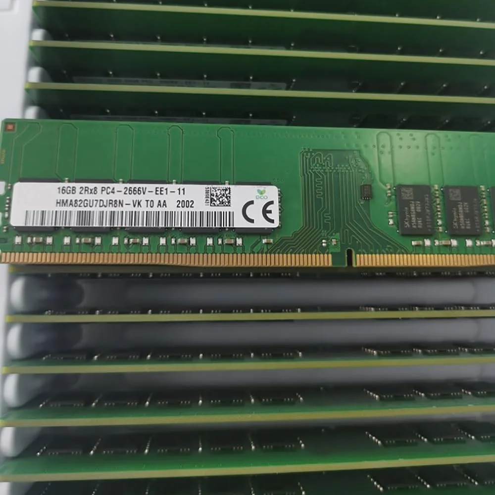 یک عدد رم سرور 16 گیگابایتی SKhynix مدل HMA82GU7DJR8N-VK/HMA82GU7CJR8N-VK 16G 2RX8 PC4-2666V ECC EUDIMM