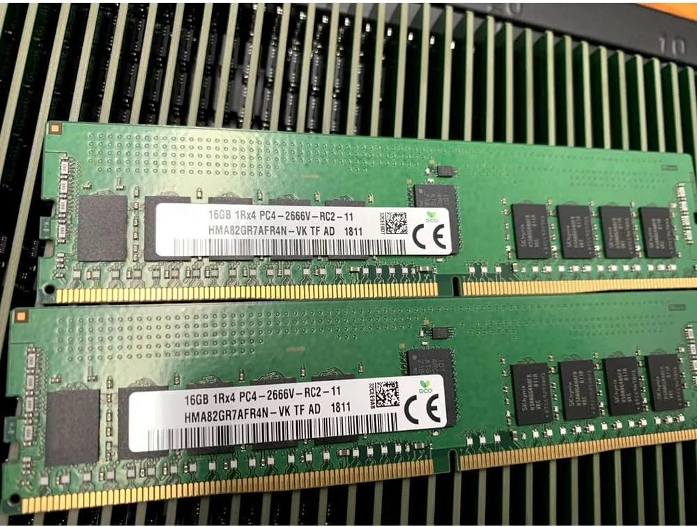 یک عدد رم سرور 16 گیگابایتی HMA82GR7AFR4N-VK 16G 1RX4 PC4-2666V ECC برای SKhynix