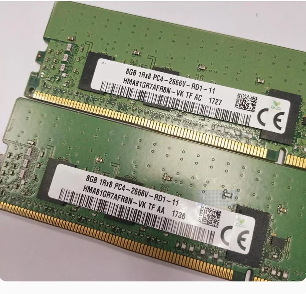 یک عدد رم سرور SKhynix مدل HMA81GR7AFR8N-VK 8G 1RX8 PC4-2666V ECC REG (8 گیگابایت)