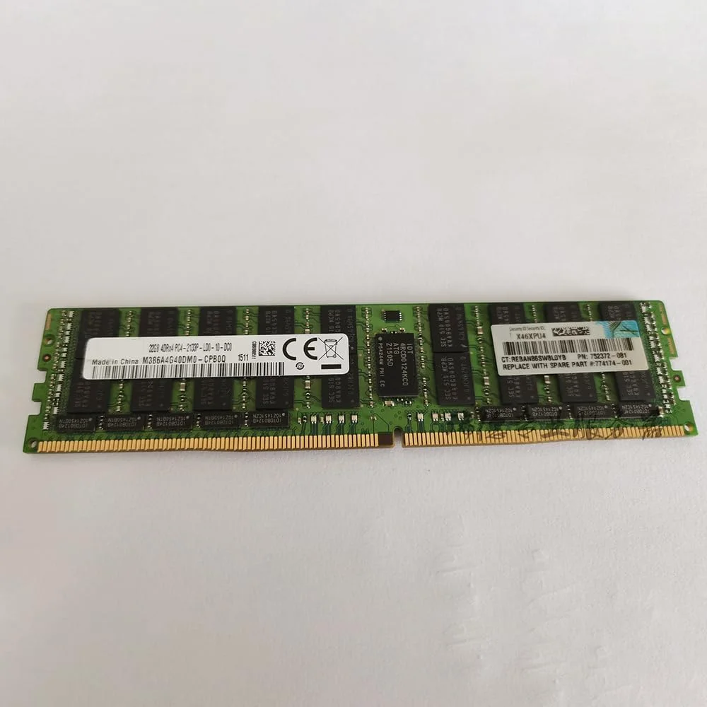 یک عدد رم سرور 32 گیگابایتی 4RX4 DDR4 2133 ECC LRDIMM مدل 774175-001 774174-001 752372-081 726722-B21 برای سرورهای اچ پی