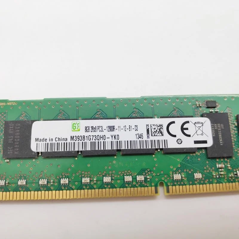 دو عدد رم سرور 8 گیگابایتی 2RX8 PC3L-12800R 1600 ECC REG مدل M393B1G73QH0-YK0