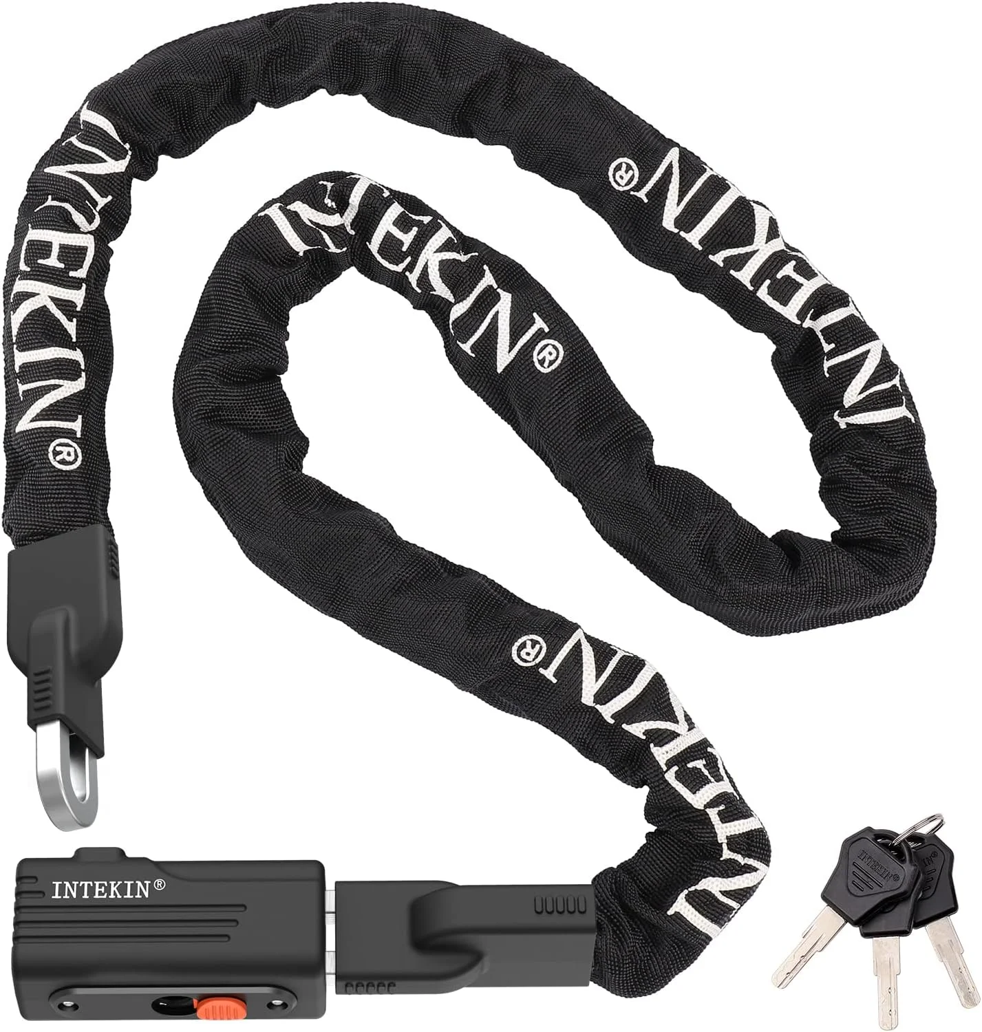 قفل زنجیری دوچرخه ضد سرقت، مقاوم، 1.5 متری، مشکی، قفل کلیدی، قابل حمل، کاربرد گسترده