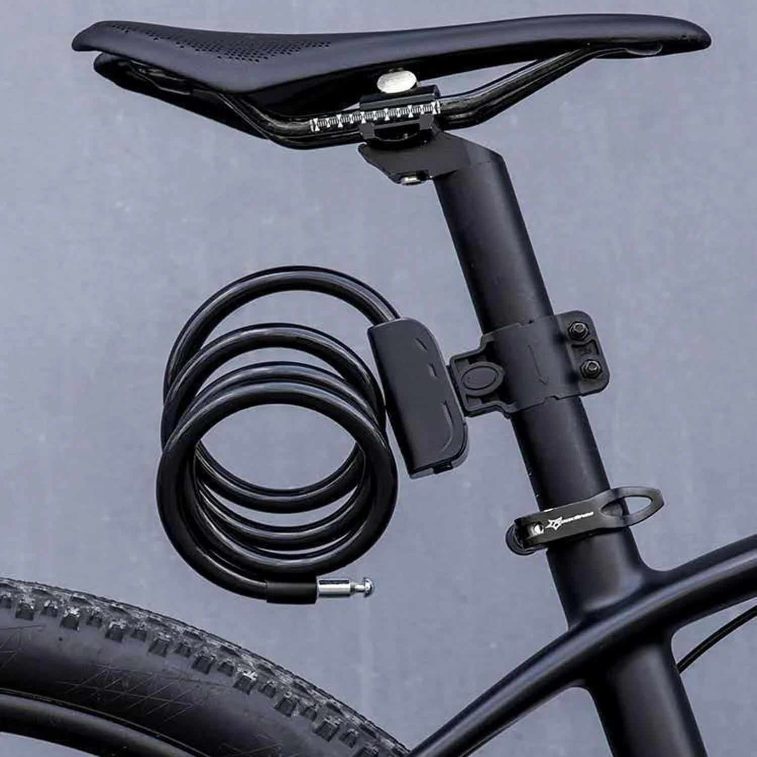 قفل دوچرخه با 2 عدد کلید، قفل کابلی 1.2 متری دوچرخه، قفل کابلی ضخیم دوچرخه، قفل کابلی مقاوم برای ضد سرقت قوی دوچرخه، همراه با 1 عدد براکت نصب.