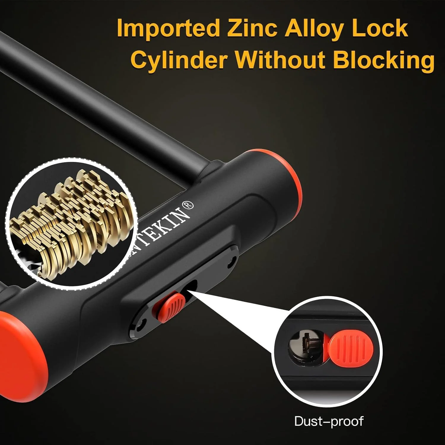 قفل U دوچرخه، قفل دوچرخه سنگین، قفل U 16 میلی‌متری و کابل امنیتی 3 فوتی با براکت نصب محکم برای دوچرخه، موتورسیکلت و موارد دیگر