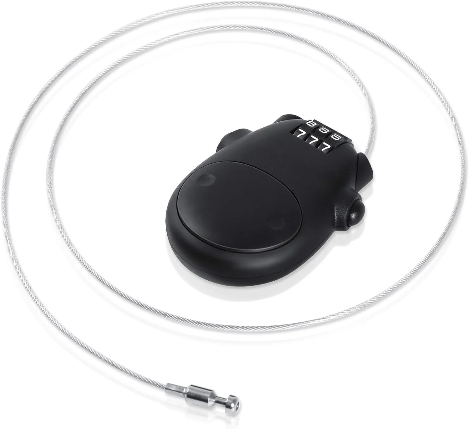 قفل کابلی HSR: قفل دوچرخه با رمز عبور + قفل چمدان کلاه ایمنی + قفل مسافرتی دوچرخه های مخصوص + قفل کالسکه - کابل فولادی جمع شونده 29 اینچی (مشکی)