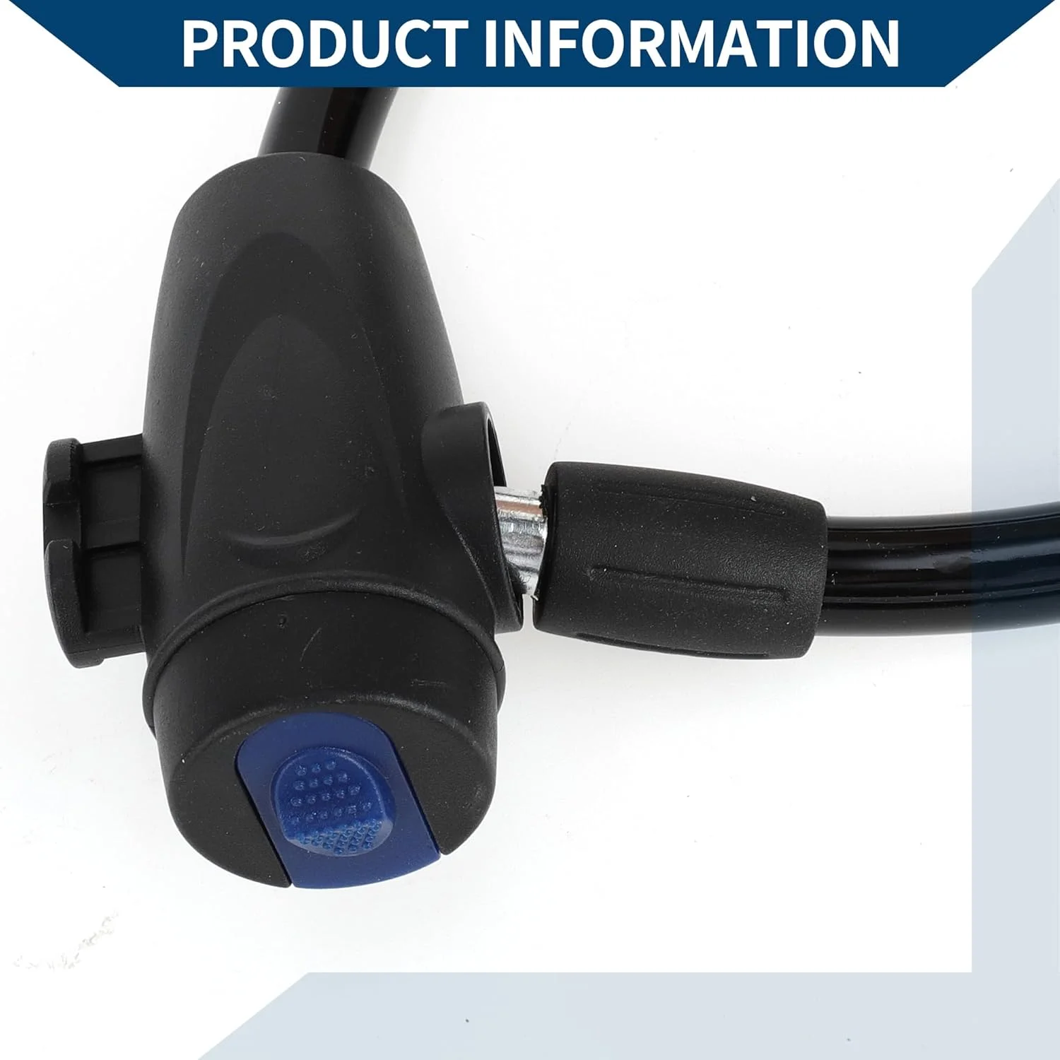 قفل دوچرخه با قاب قفل/قفل کابلی دوچرخه قفل مارپیچ برای دوچرخه کوهستان دوچرخه جاده/قفل کابلی ABS فلزی 120 سانتی متر / 1 ست مشکی